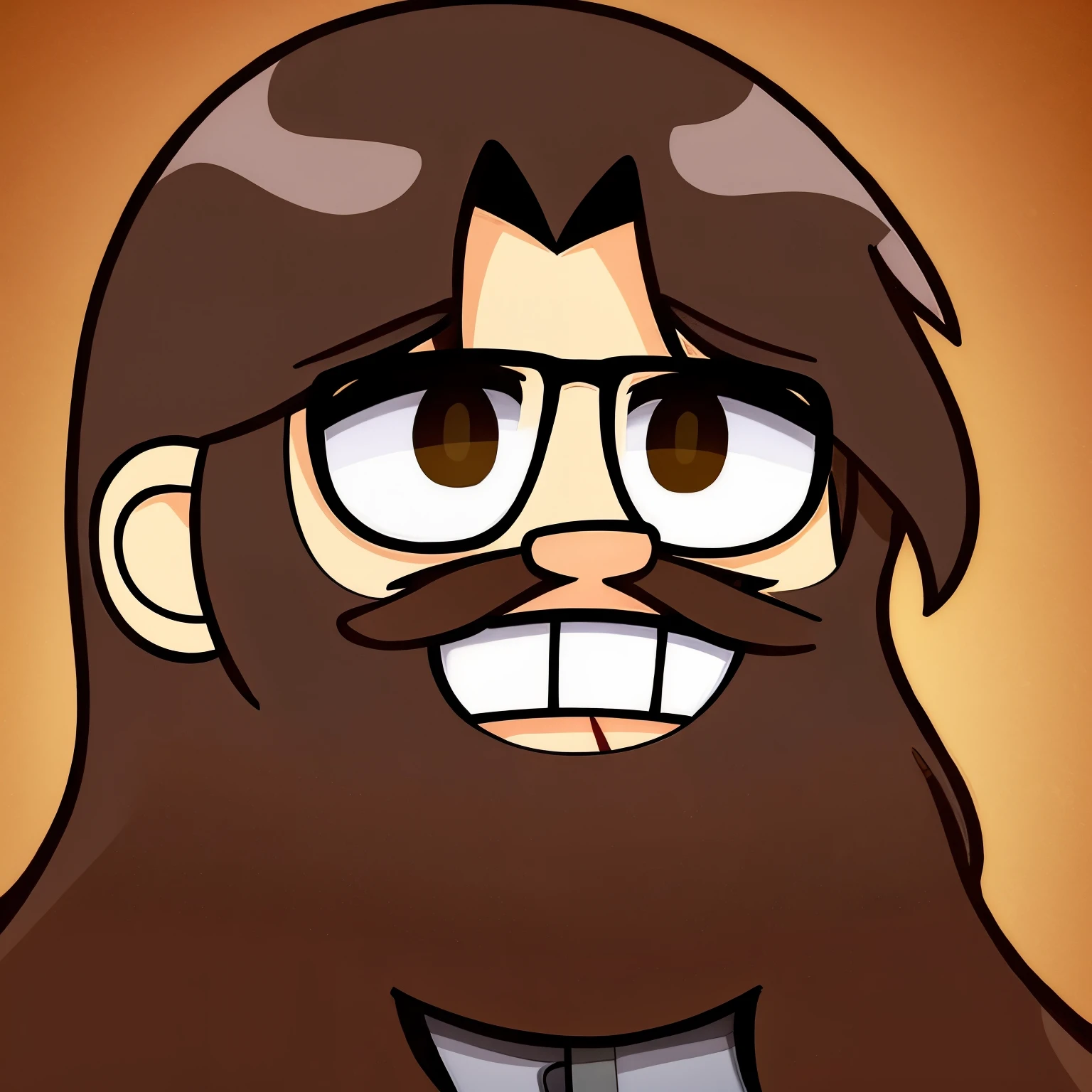 caricatura de un hombre con barba y gafas, hagrid en lindo estilo anime, avatar para twitch, chibi, Jesus gigachad, vinny de salsa de vid, arte chibi digital avanzado, retrato de gigachad, estilo tyler jacobson, en estilo de dibujos animados, enojado, triste, feliz