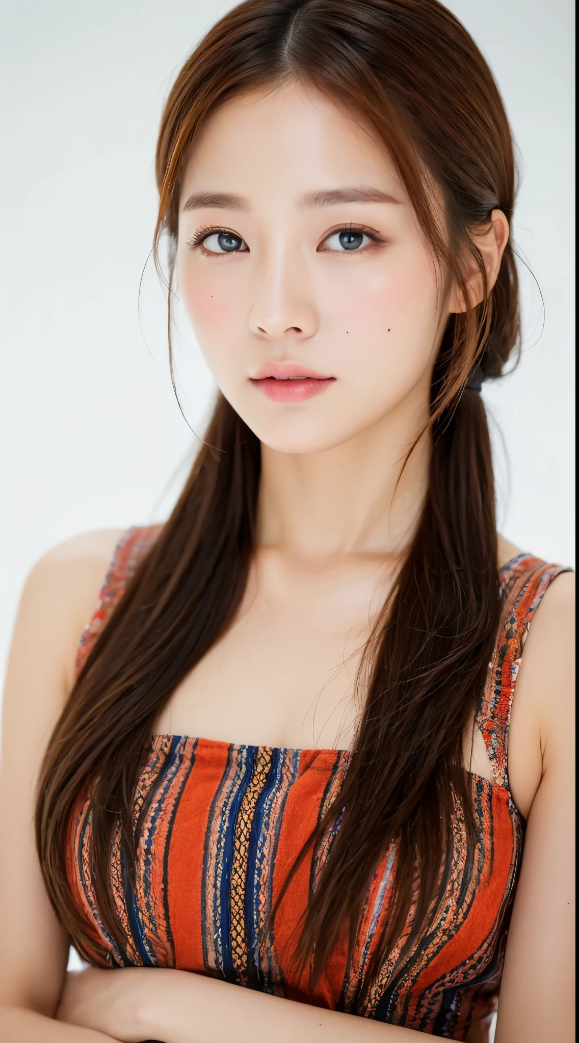 ((highest quality, 8k, masterpiece :1.3)), whole body, sharp focus: 1.2, white background, Highly detailed face and skin texture, fine eyes, long eyes,korean woman,beautiful