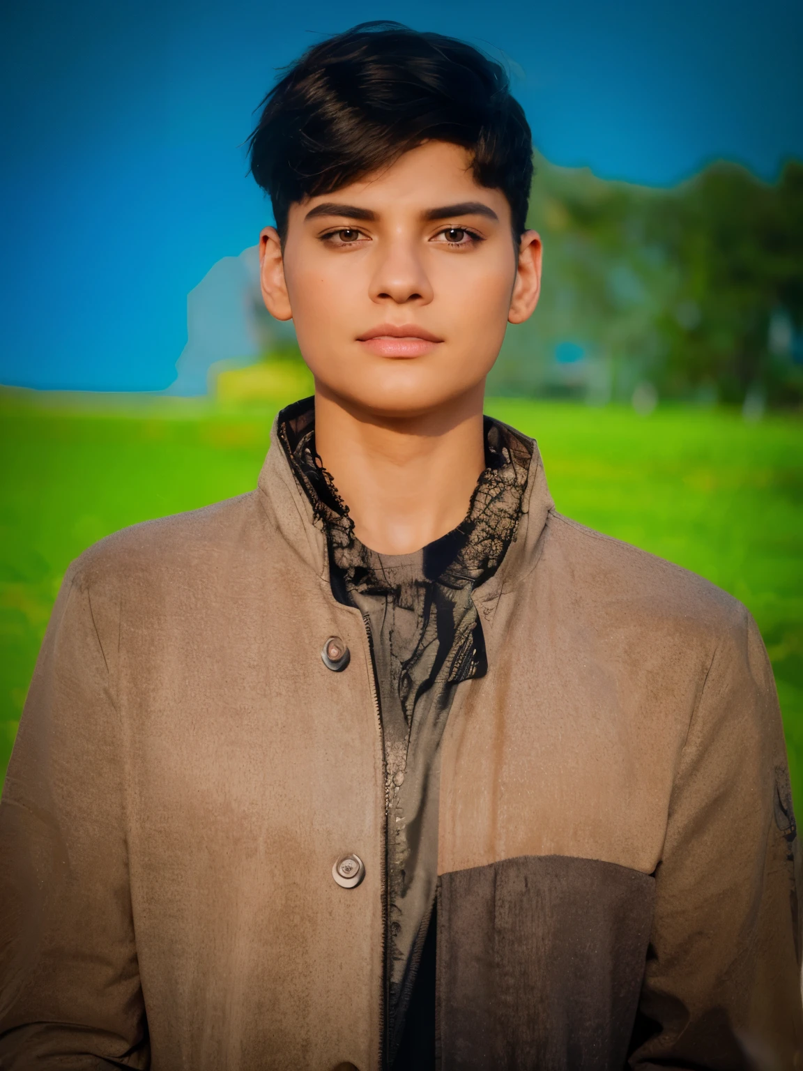 Futuristic background realistic face Studio background ultra hd high quality