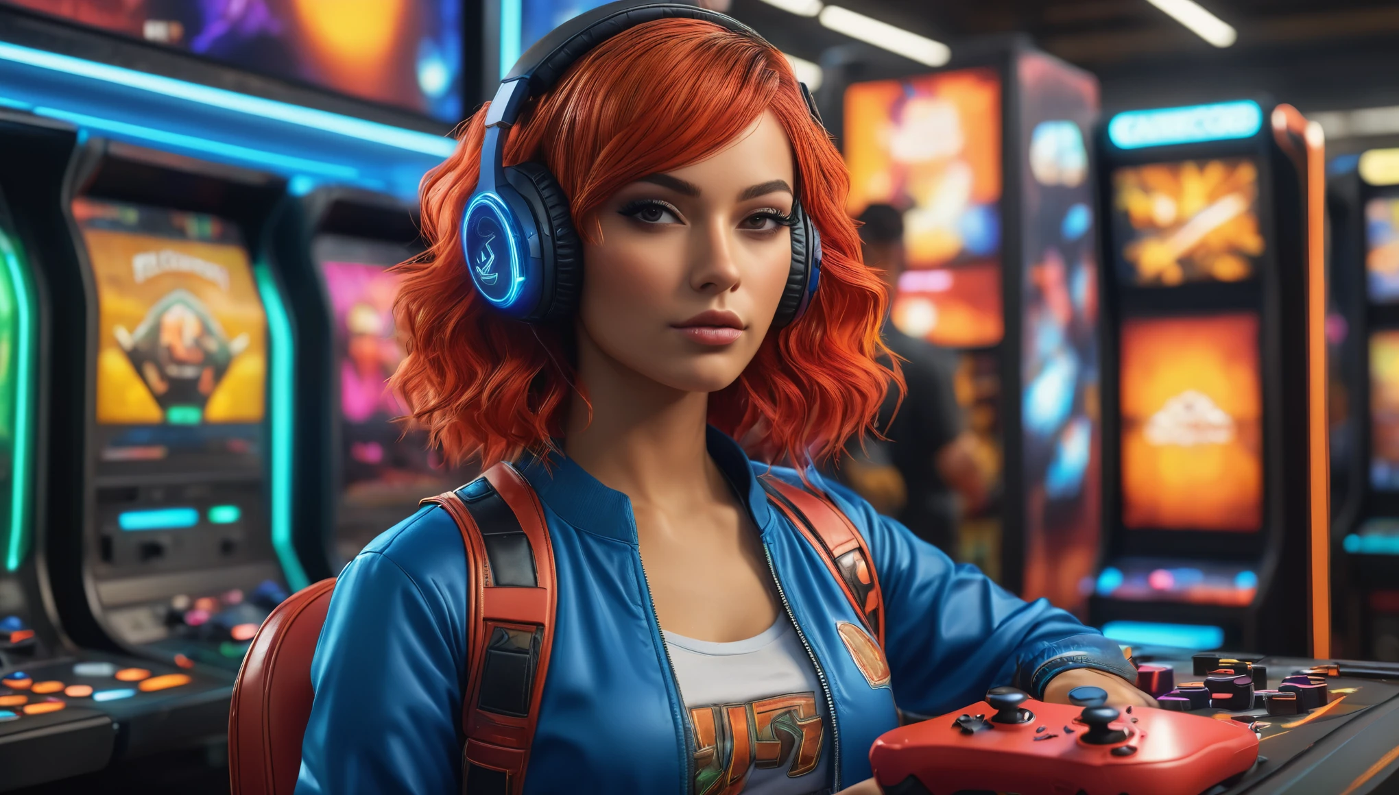 create an image demonstrating the style of ((Gamecore)) style, hyper realism, 8k high definition, vibrant colors, sharp focus, insanely detailed