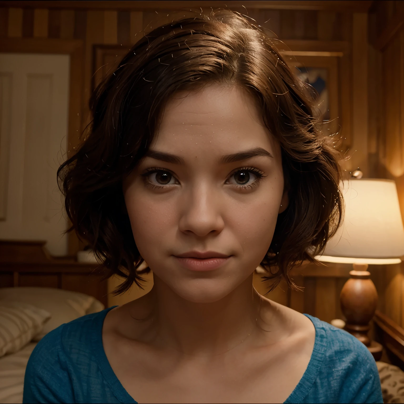 Filme inspirado na Disney-Pixar. A cena deve ser no estilo de arte digital da pixar , focusing on character expressions, uma  do cabelo vermelho se apaixona por um menino de cabelos cacheados