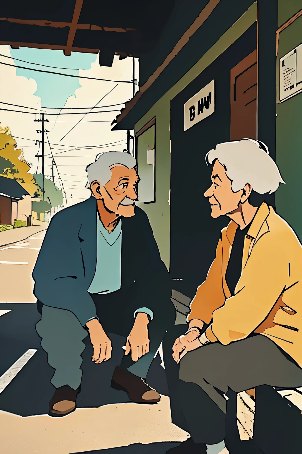scene 1:roadside figure:Two old people, old man A:Long time no see,Where has this gone??
Old Man B:Isn’t this why I want to get dental implants?,I heard there is a place where dental implants are cheap,I went to have a look...