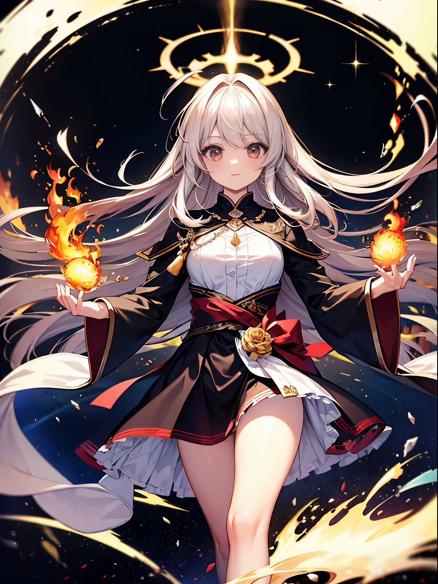 (((masterpiece)))、(((highest quality)))、((super detailed))、According to the contract、Follow me please、Overlord of Flame。come、Purification Flame、Great Sword of Flame。 fluttershy、Fire and brimstone through Sodom。turn sinners into dust of death。『Burning sky』