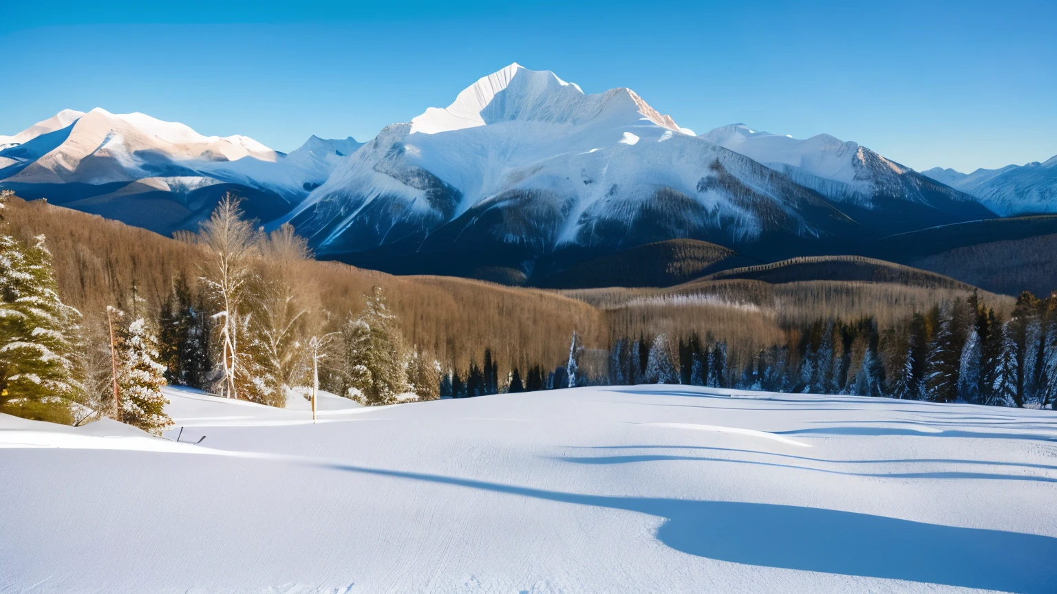 Pristine snow-covered landscapes