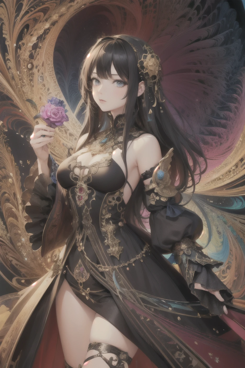 best quality,masterpiece,ultra high res,intricate detail,8K,sharp focus,((no text)),(extremely detailed CG unity 8k wallpaper),Center, 1 Girl, Kawaii Dragon Knight, Red hair, Violet Eye, Long wavy hair,Vivid colors, epic work, Epic Proportions, HD perfect face, exquisite makeup,close up