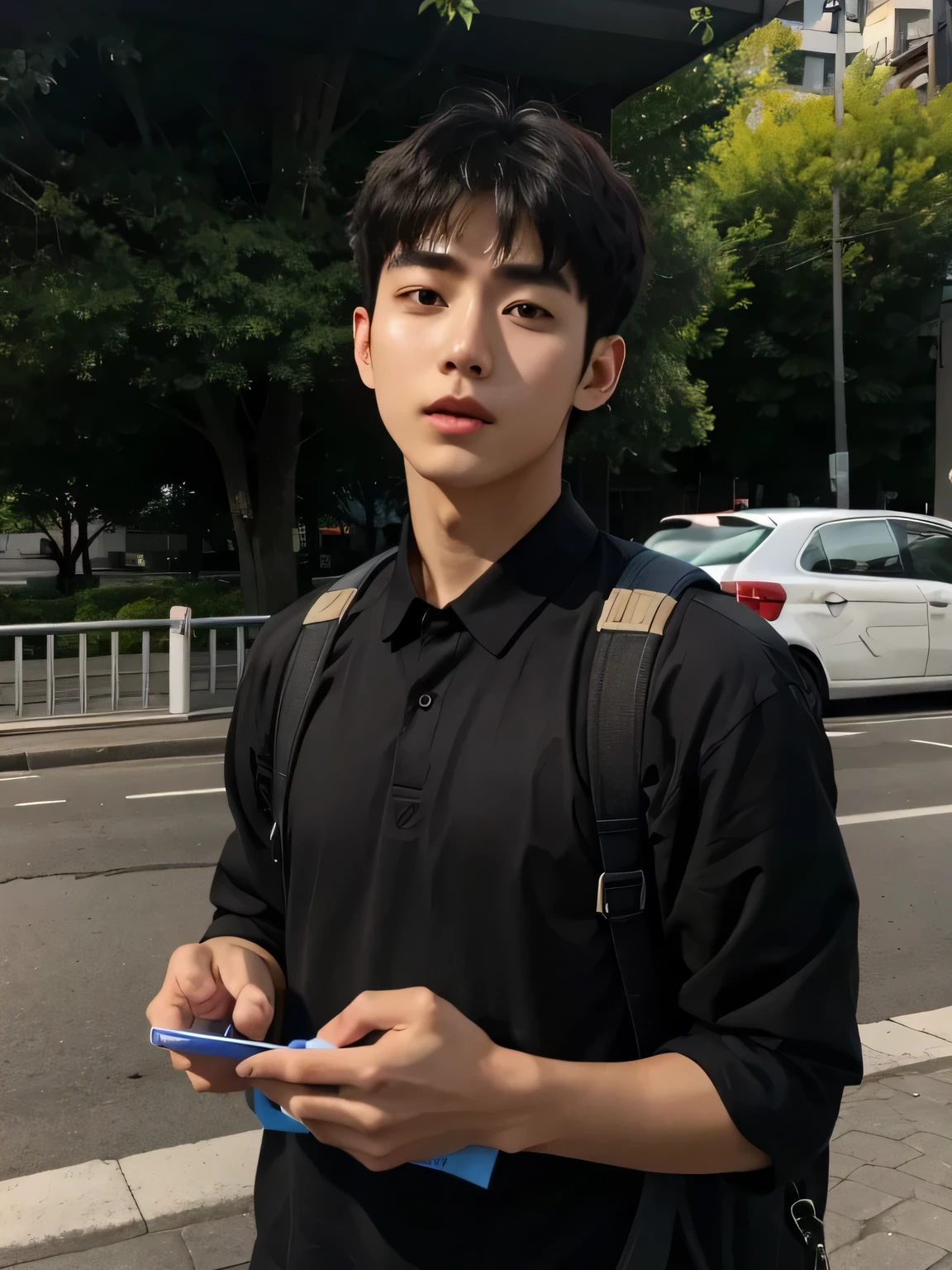 real handsome guys,Delicate and realistic facial expressions,South Korea,20 year old man,short hair,neat face,South Korea男士,handsome face,