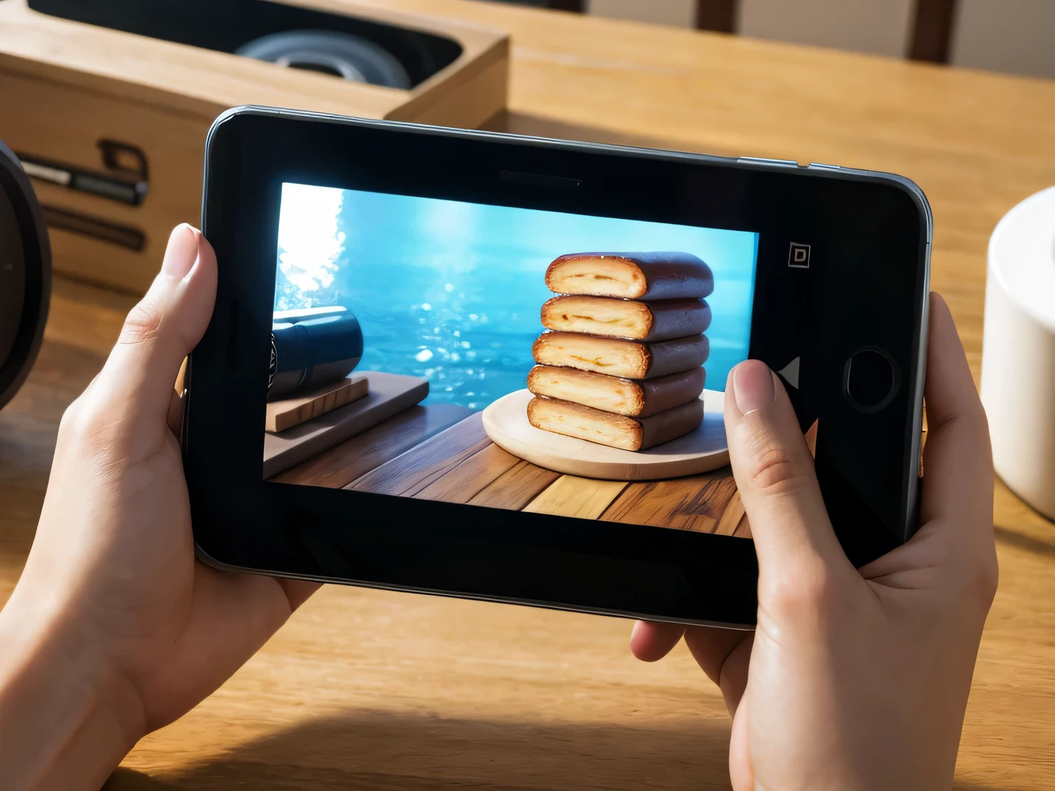 smartphone qui film du pain 