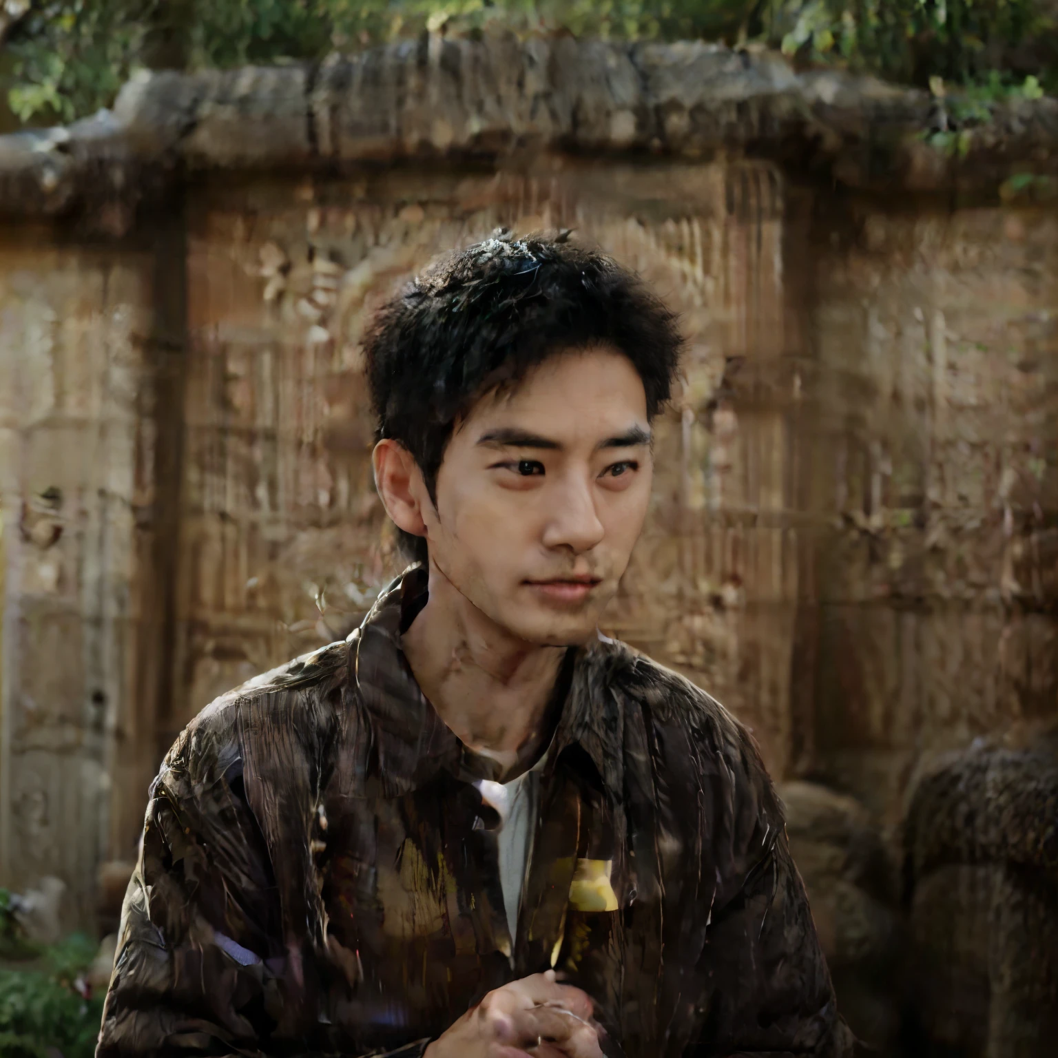 (best quality,4k,8k,highres,masterpiece:1.2),ultra-detailed,(realistic,photorealistic,photo-realistic:1.37),tiongkok man,traditional clothing,wise and kind expression,black hair,25 yo,vivid colors,ancient background,soft lighting,handsome,rich,traditional painting clothing,detailed hair,,serious expression,traditional chinese architecture,calm eyes,ancient culture,historical setting,traditional chinese accessories,spectacles,traditional chinese hat,aged appearance,zen-like,traditional chinese calligraphy,proud and dignified posture,flowing brush strokes,peaceful aura,highly detailed facial features,traditional tiongkok art style,classic elegance,wisdom and knowledge,traditional ink painting,serene atmosphere,vibrant color palette,tranquility,historical charm,graceful movements,serenity,peaceful garden