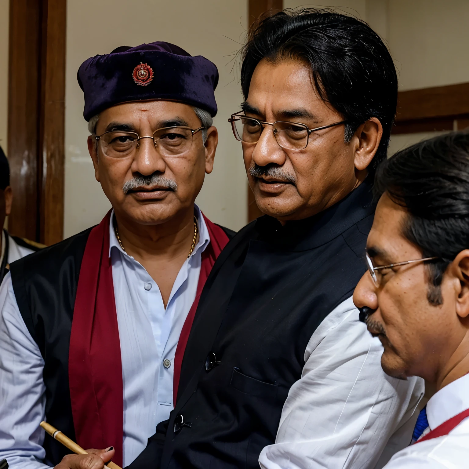 Nepal prime minister prachanda hitting six to sher bahadur deuba