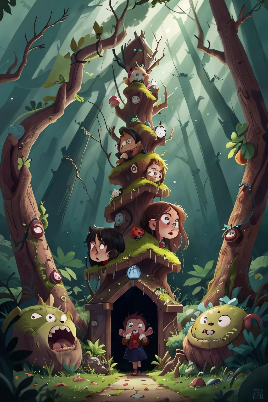 And suddenly, in the heart of the enchanted forest, the stillness was shattered by a bloodcurdling scream. The sound, which pierced through the silence, sent chills down their spines and left them trembling with fear. Seeking the source of this horrifying cry, they scattered, their hearts racing with panic.
In the midst of the chaos, Lisa halted, turning around to ensure Jack was close behind. But he was no longer there. A wave of dread washed over her as she beheld his lifeless and terror-stricken visage hanging from a gnarled tree branch.
Lisa emitted an agonized scream, her soul wrenched apart by