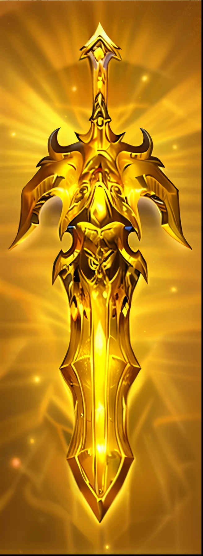 high detal,high high quality,ellegance,bright,Bright light , golden colored,weapon design