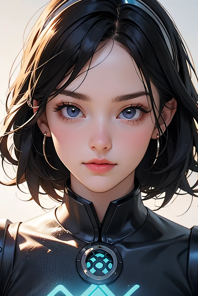 a girl, whole body, clear facial features, amazing facial features, beautiful eyes, Ancient Chinese costumes, Chinese cyberpunk, Cyberpunk City Headgear, hair accessories, Super complex design, Mechanical armor, science and technology, stunning lighting, c4d, OC rendering, Edge light, fine light, masterpiece, Super detailed, epic work, ultra high definition, high quality, 32k