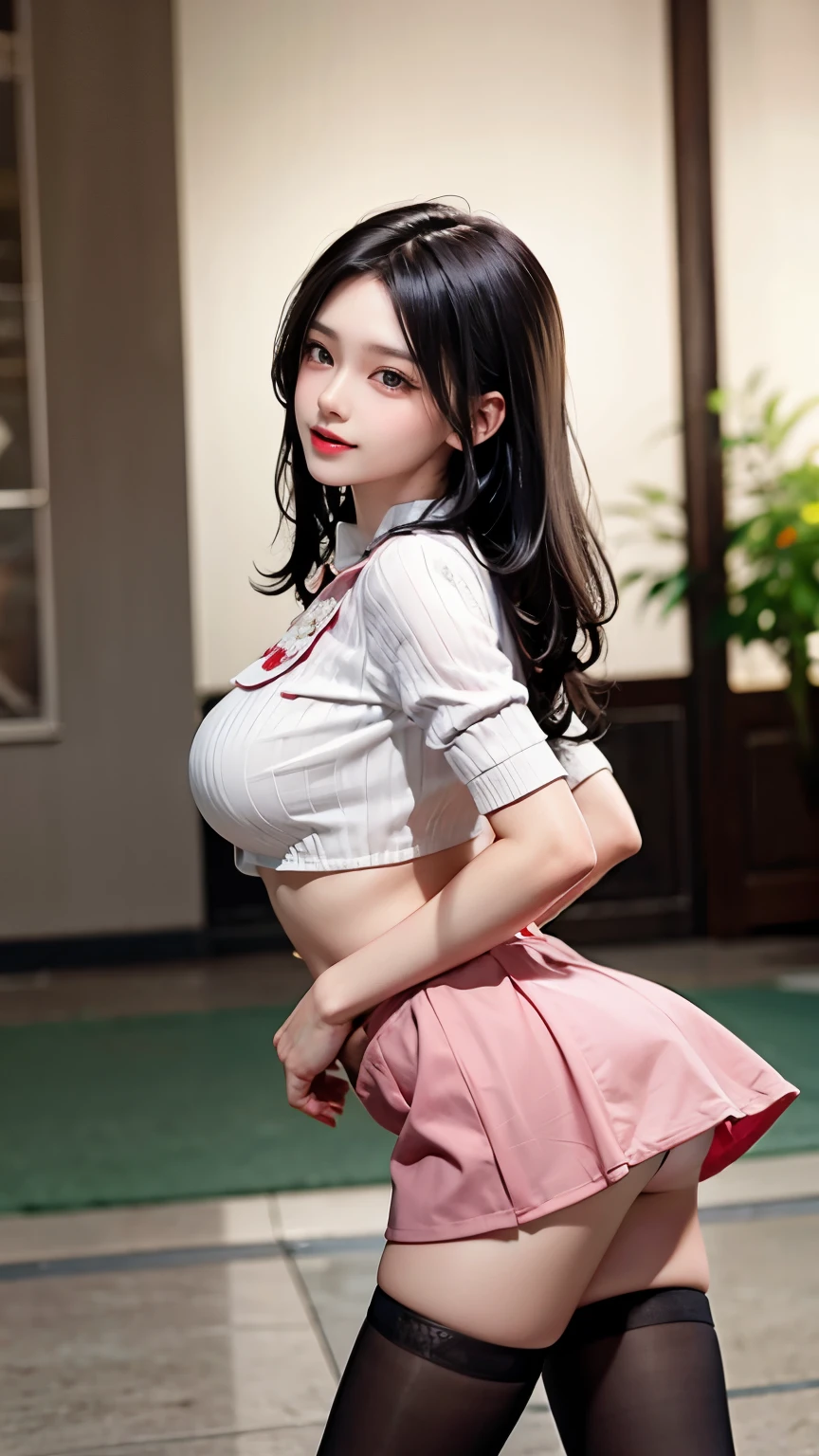1girl、1boy、Supermodel、perfect shape、Muchimuchi、、、Thighhighs、beautiful feet、Military ta、mini skirt、girl rides guy's face with her ass、smiling girl