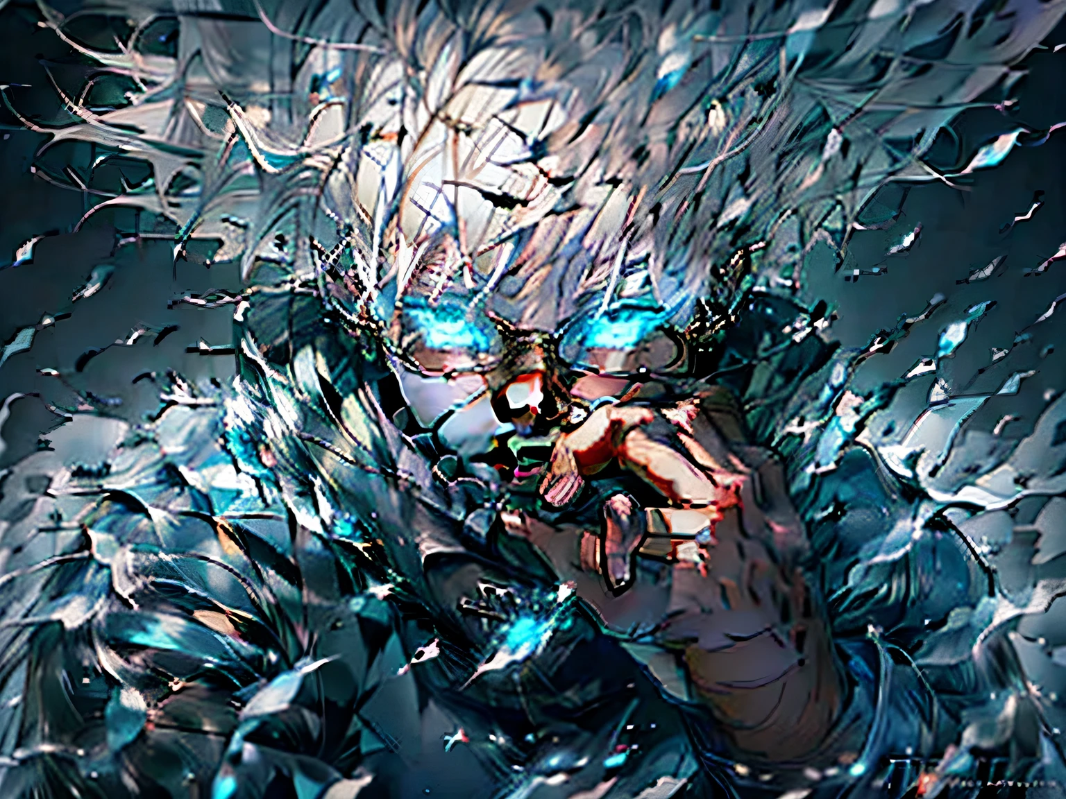 Close-up of a man with white hair and black jacket, anime cover, Gurwitz style artwork, pixiv, Illustrative anime, guweiz on pixiv artstation, guweiz, Stunning digital art, Guweiz on ArtStation Pixiv, author：Kikukawa Ruizan, Digital art on pixiv