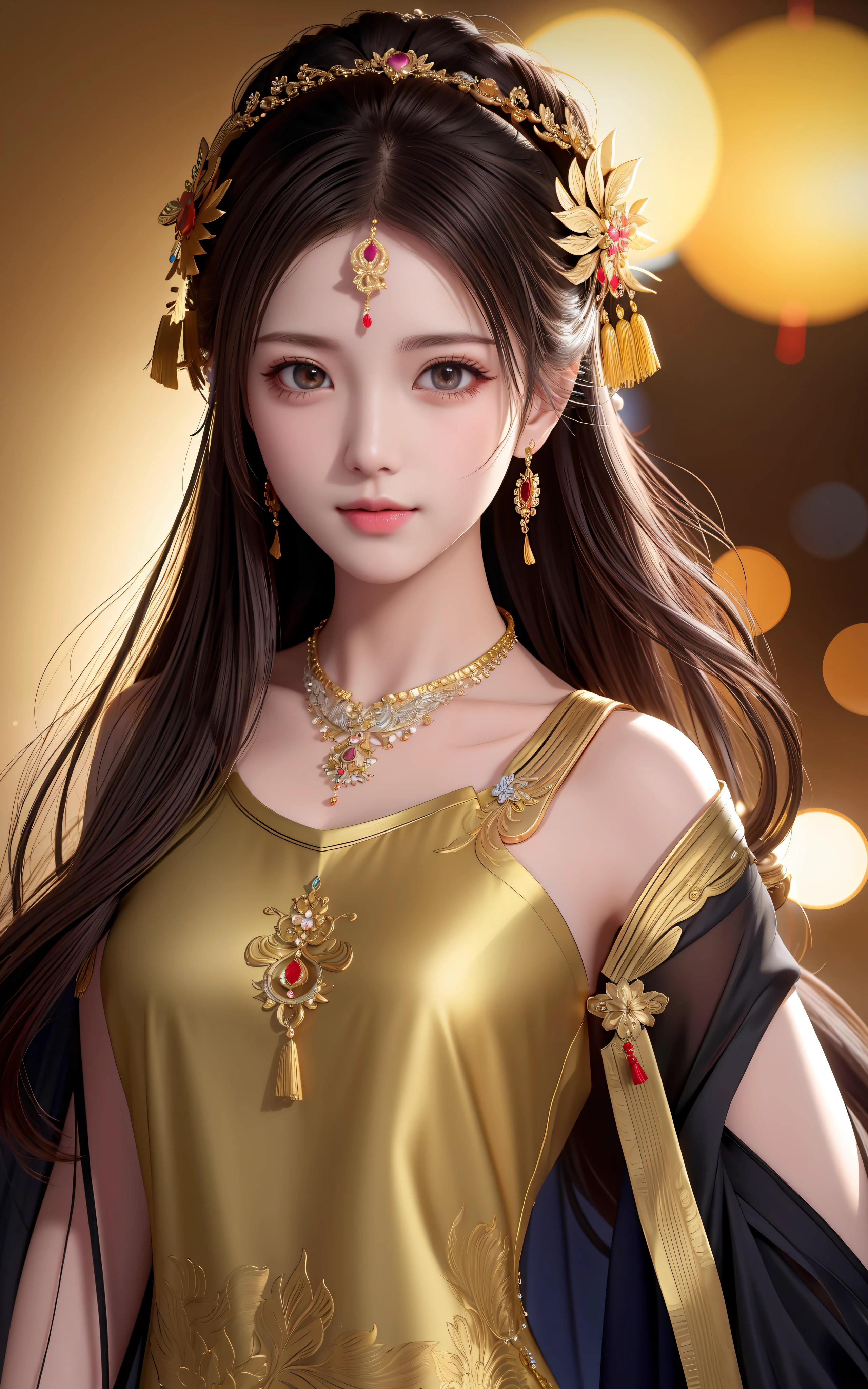 best quality, masterpiece, high resolution, 1 girl,Chinese dress,hair accessories,necklace, jewelry,pretty face,above_Body, Tyndall effect,lifelike, dark studio, edge lighting, two color lights,(High detail skin:1.2), 8K Ultra HD, SLR camera, soft light, high quality, Volumetric lighting, confess, photo, high resolution, 4k, 8k, Bokeh
