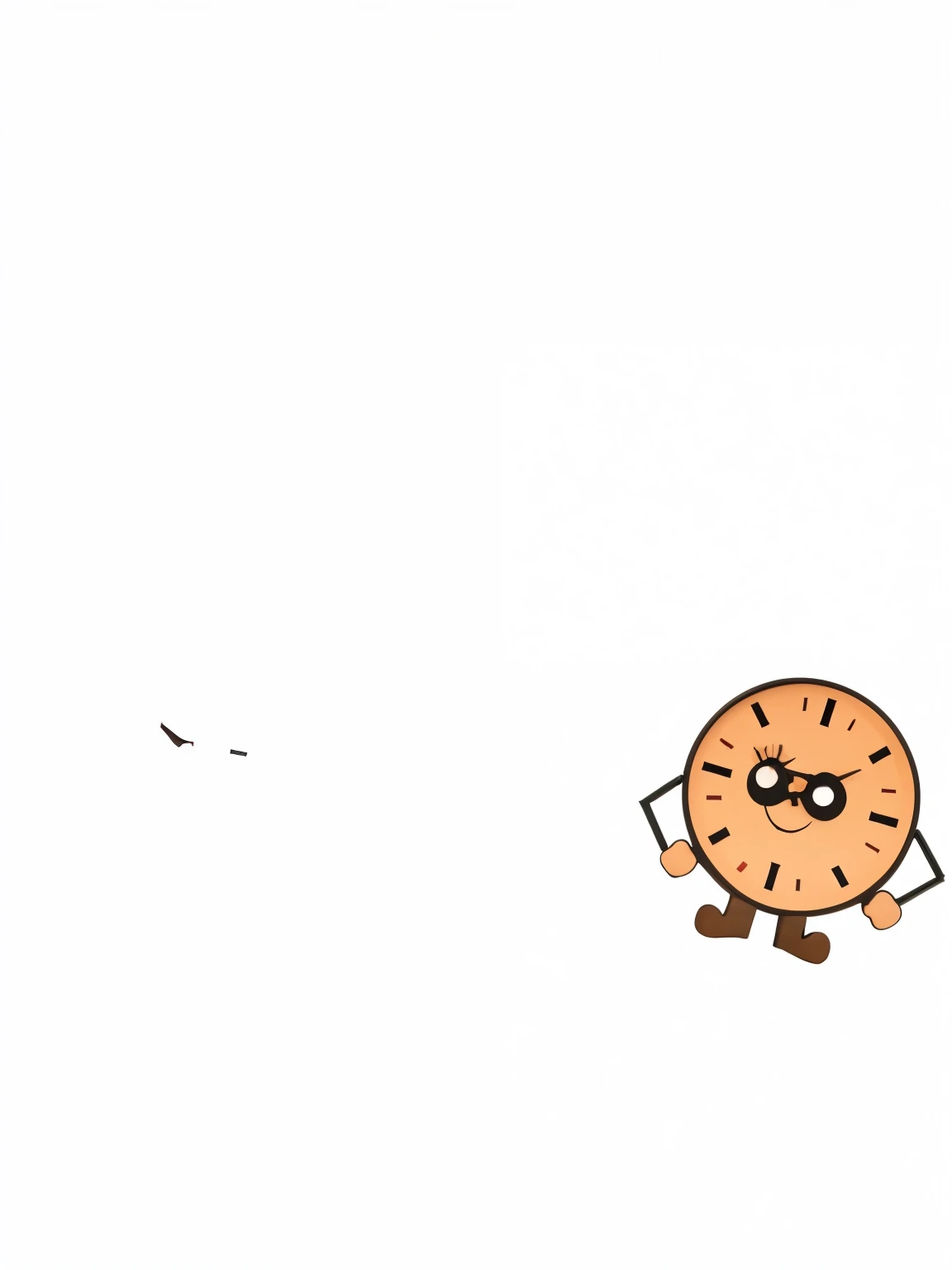 A clock is standing watching the camp fire with a marshmallow in his hand
