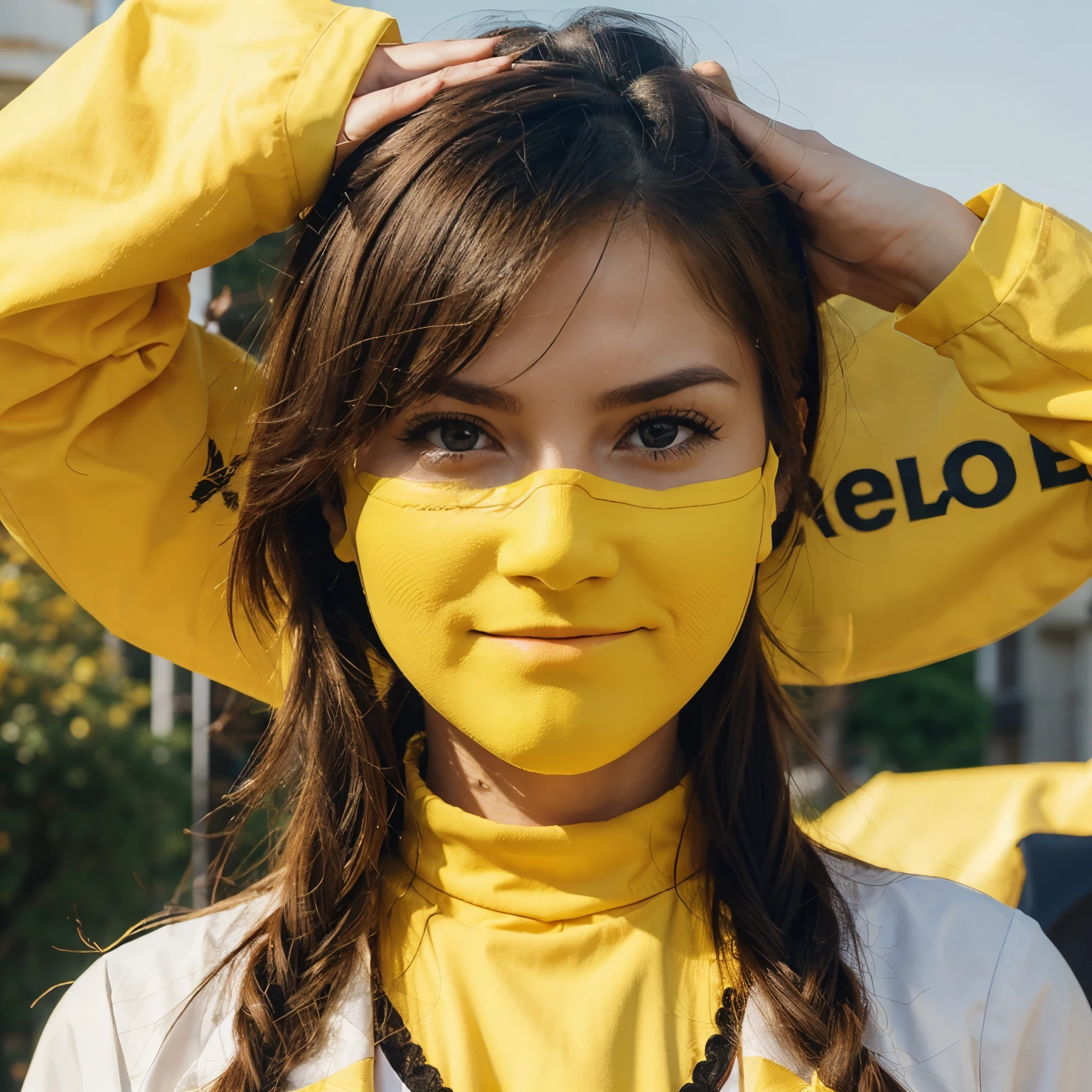 Create a campaign image with a catchphrase with an eye-catching and professional background about Yellow September combating professional suicide