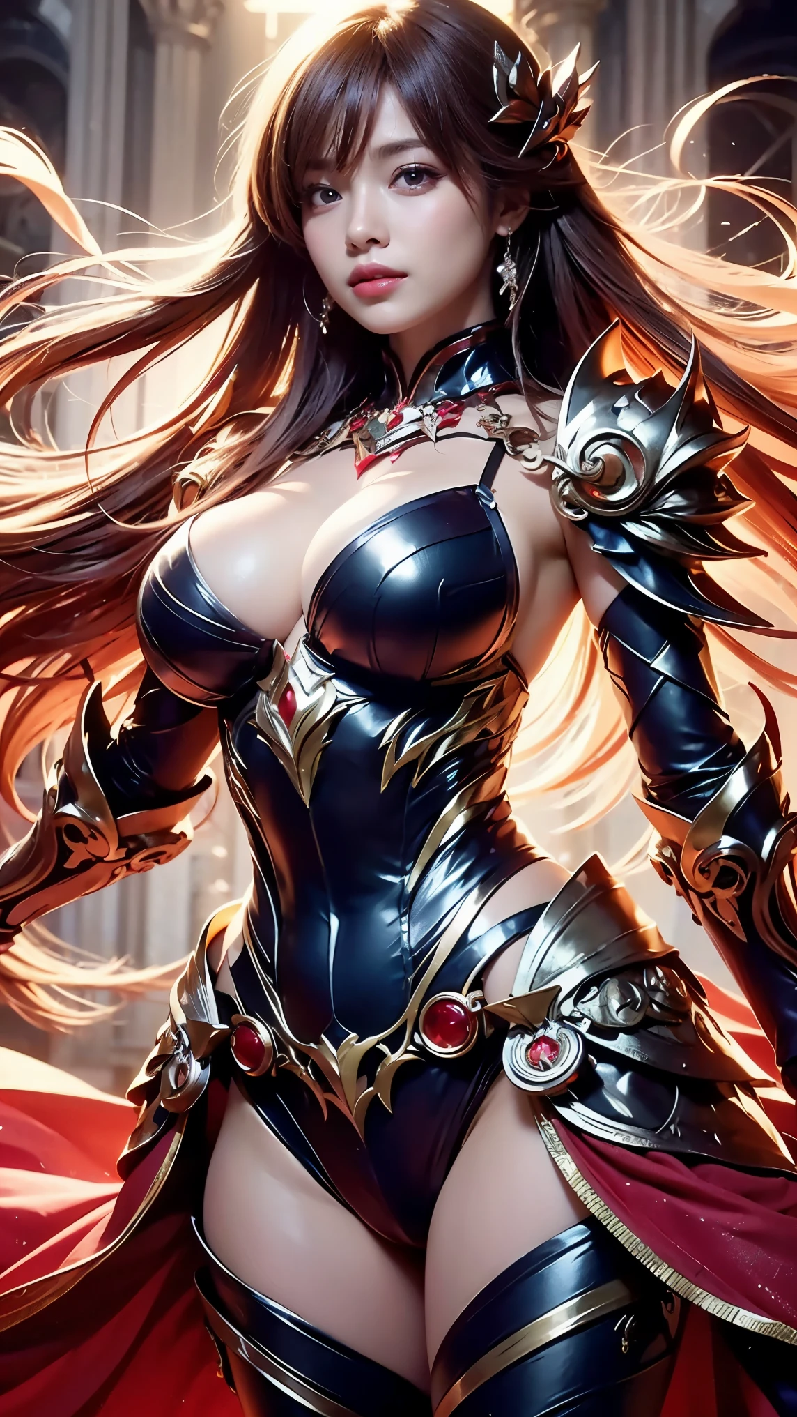 (highest quality, 8K, 32K, masterpiece, UHD: 1.2), professional photos, realistic pictures, fantasy, multiple angles, close up photo, Photo of erotic beauty warrior, sexy, (goddess of beauty), 1 girl, spread your legs wide, showing pussy, Pubic hair sticking out from armor, ((big breasts, huge show: 1.2, long, natural chest protruding from the armor)), erotic body, curved body, perky butt, Seraphina is a knight who likes to show off her body., her beautiful breasts and smooth pussy, naked, her feminine intimate parts, her breasts exposed, Exposing, Her mesmerizing beauty is matched by her extraordinary skills。. her blue eyes shine with determination, Her golden hair falls in soft waves around her shoulders.. Wearing carefully made costumes、, sexy armor, she exudes a subtle sensuality.
Seraphina's armor、Gracefully hugs the feminine curves of your body。, Highlighting her breasts and pussy. Delicate lines and intricate details add a captivating touch to her presence。. A flowing cloak dances in the wind as you move., Add an element of mystery and charm.
wear armor、Tailored to emphasize femininity and muscular abdomen。. Her swordplay is a natural extension of her grace, And she carries herself with confidence that attracts attention wherever she goes.
Seraphina is more than just a sensual and sexual figure; She is a fearsome warrior with magnetic powers that transcend the battlefield.. Her charm lies in the unique combination of beauty and porn, Everyone admires her for her erotic appearance.