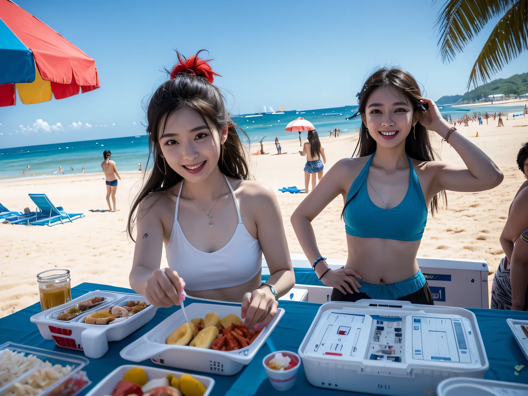 On a super-large cruise ship，Five little girls with upturned asses，Junior high school student，Cooking in the yacht