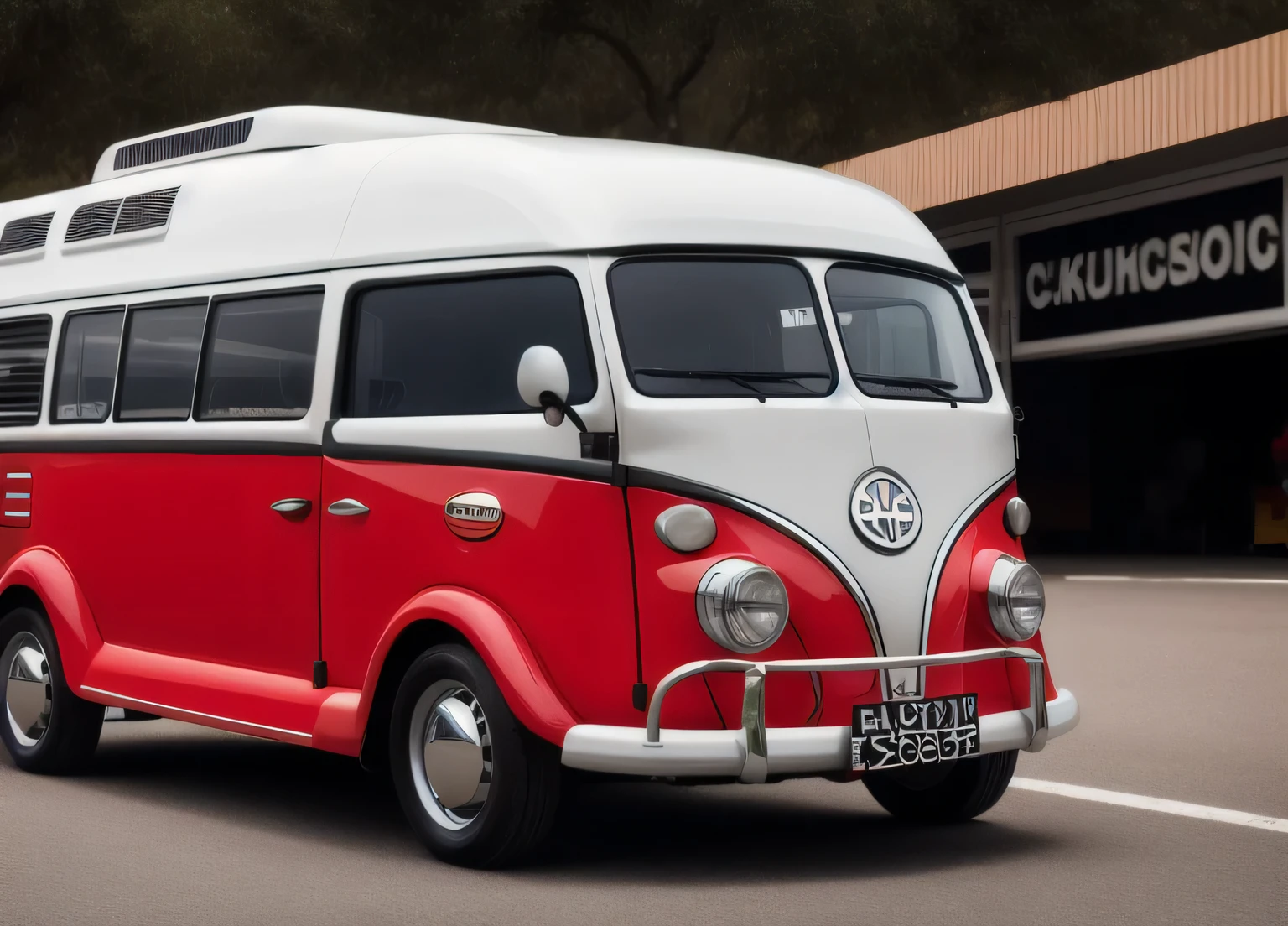 Uma Kombi com frente de Fusca...