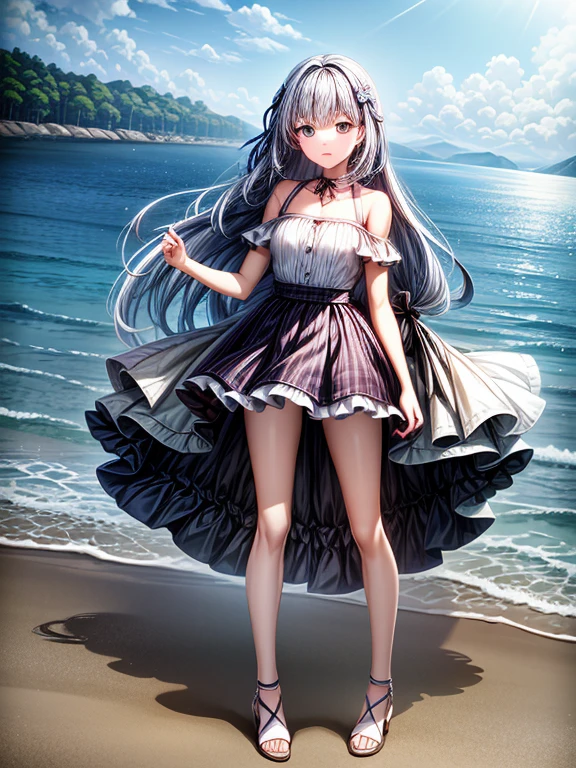 many girls,purple eys,light blue hair,long hair,high resolution,masterpiece,best quality,high delicate hands,full body,bikini,full body,seacide,beach party,public,party