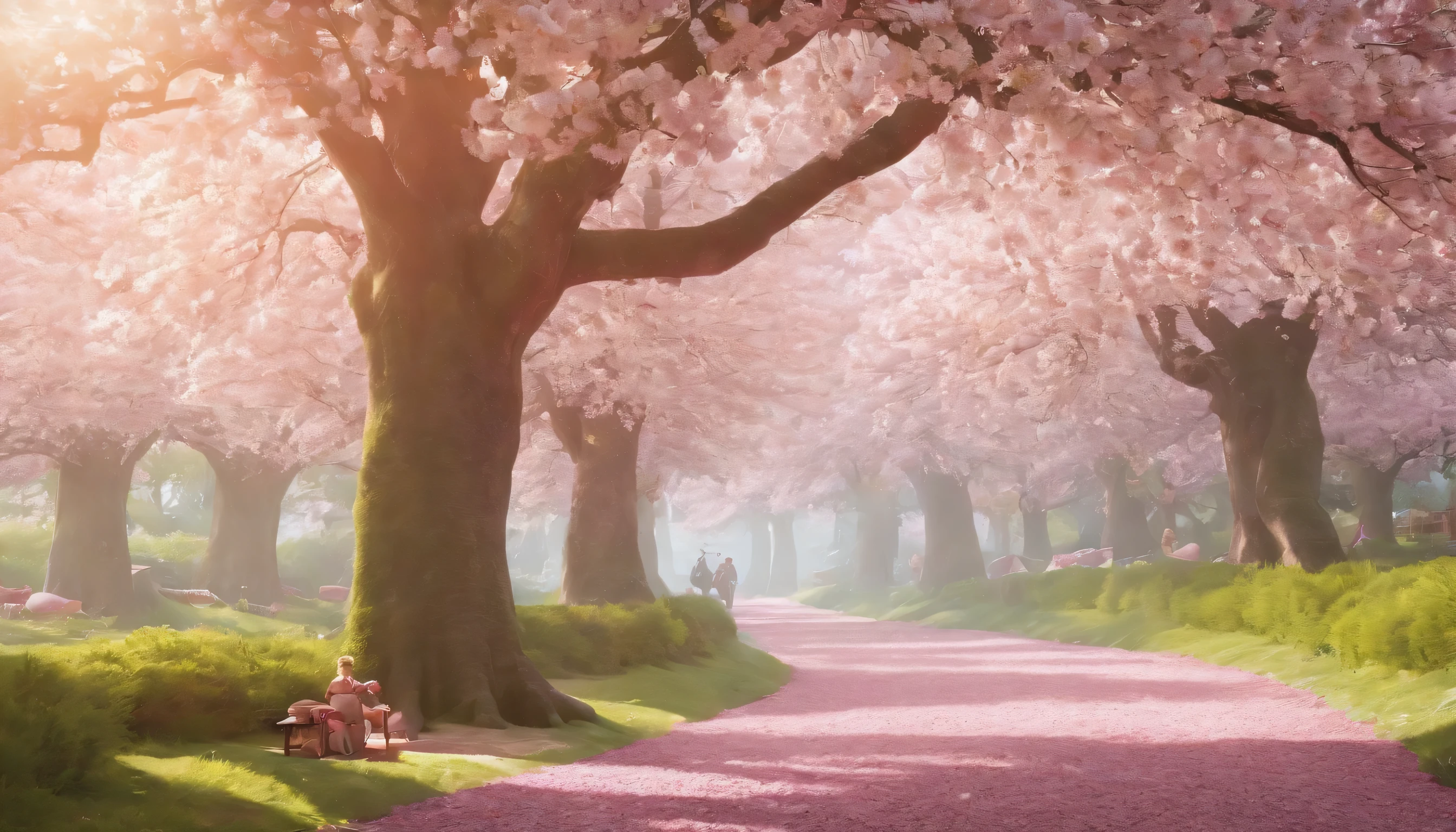 (Highly detailed CG Unity 8k wallpaper、masterpiece、highest quality、Super detailed)、(best lighting、best shadow、very delicate and beautiful)、highest quality、8k、Detailed facial depiction、masterpiece、highest quality、clear image quality、
Beautiful tunnel scenery created by cherry blossoms and cherry blossom trees along Philosopha'path of。