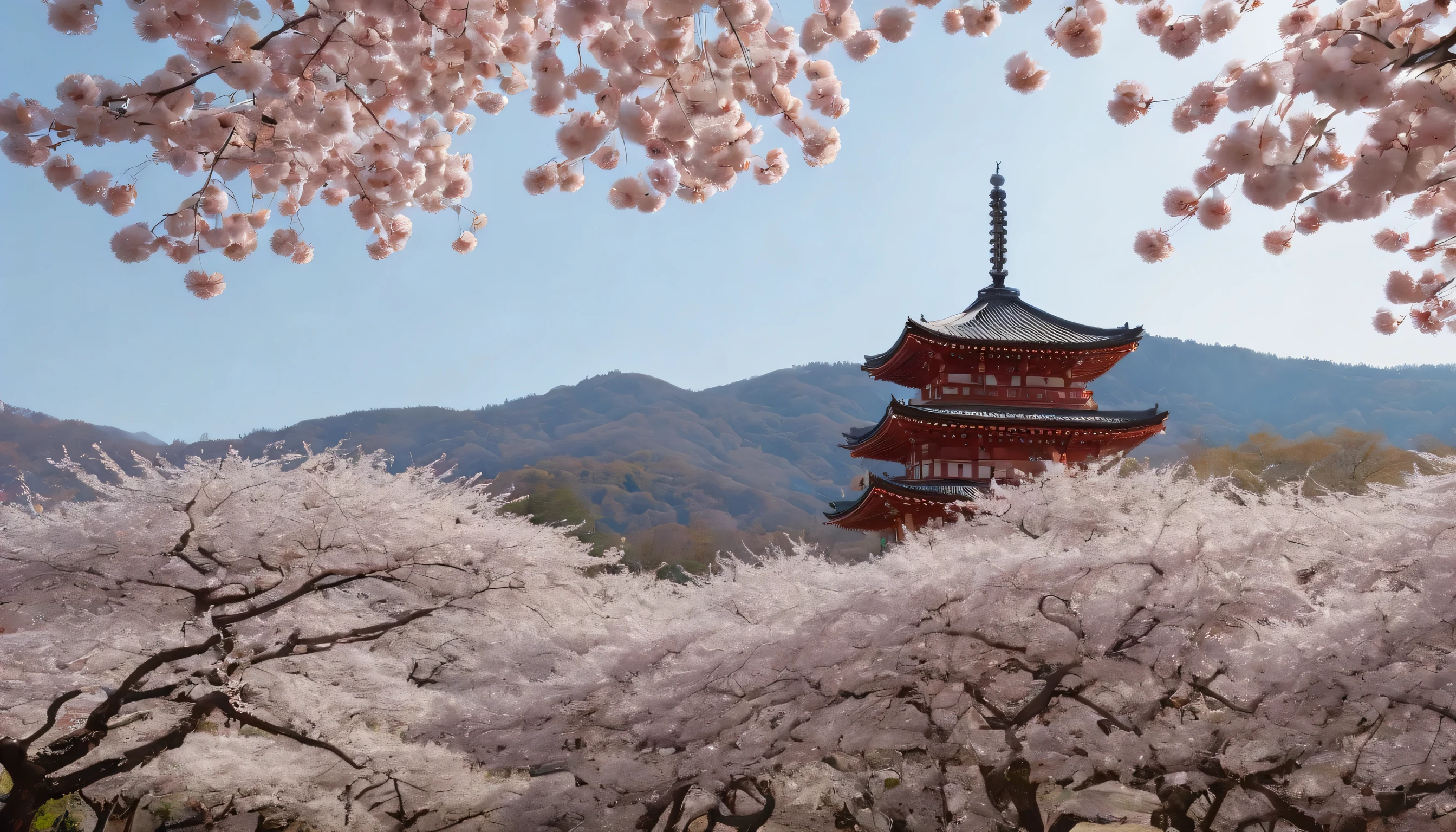 (Highly detailed CG Unity 8k wallpaper、masterpiece、highest quality、Super detailed)、(best lighting、best shadow、very delicate and beautiful)、highest quality、8k、Detailed facial depiction、masterpiece、highest quality、clear image quality、
A sightseeing tour of famous cherry blossom spots in Kyoto City。