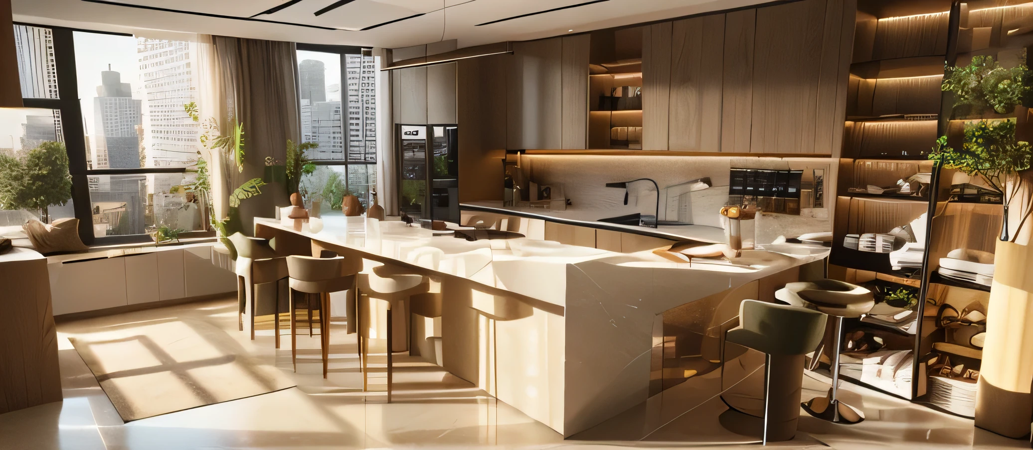 Kitchen renderings with bar and TV, Detailed rendering, bar illustration/lounge, 3d rendering, 3d rendering, Detailed renderings, 带 3d rendering, 带有 3d rendering, 详细的 3d rendering, 詳細的 3d rendering, 3d rendering, digital rendering, highly 详细的 3d rendering, highly 詳細的 3d rendering