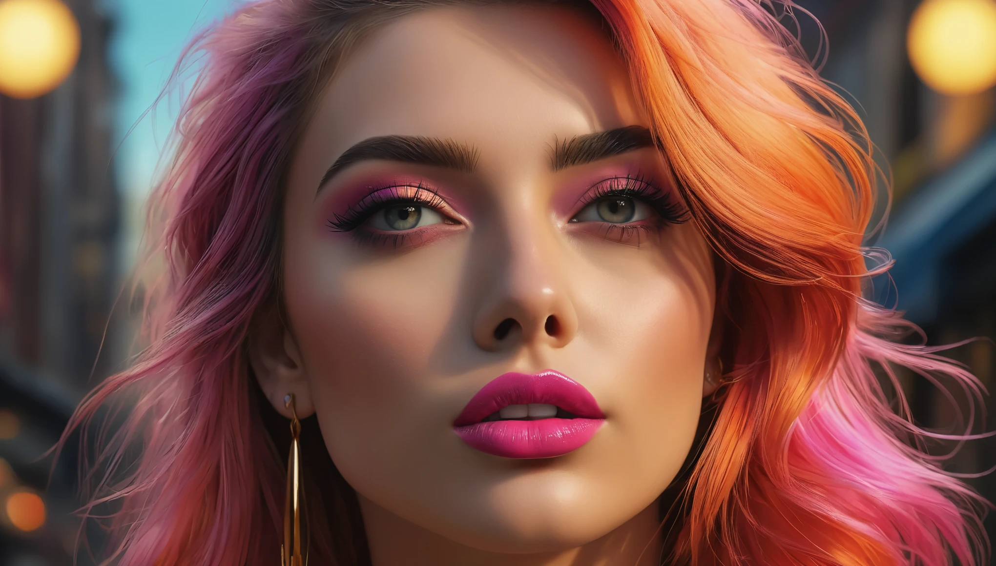 create an image demonstrating the style of ((Girl Crush)) style, hyper realism, 8k high definition, vibrant colors, sharp focus, insanely detailed, enormous tits