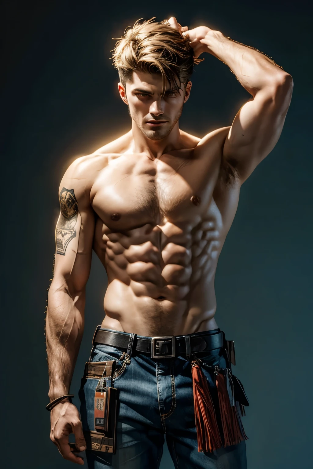 man, applying patches, arm
