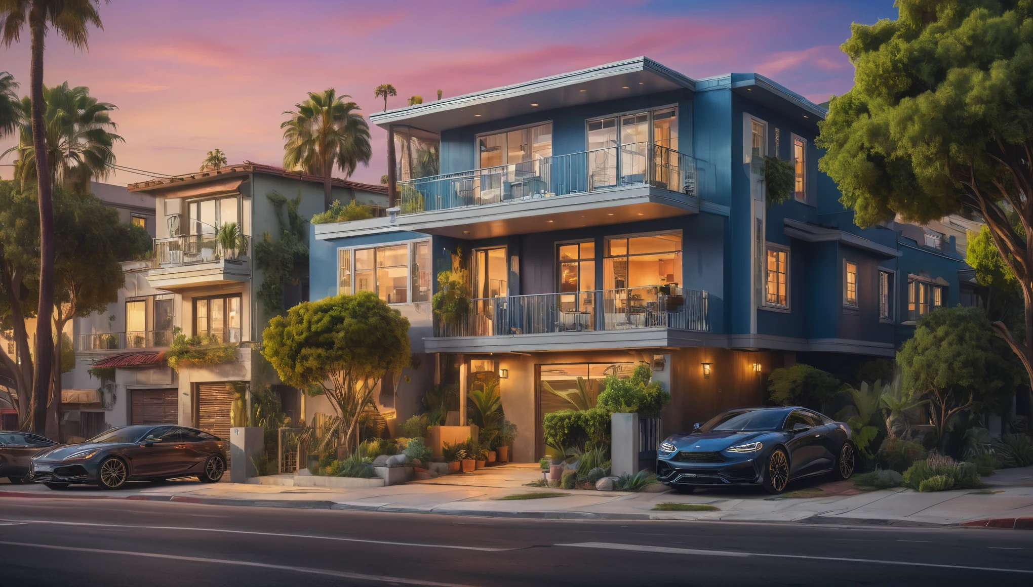 create an image demonstrating the style of ((Glamorous Los Angeles)) style, hyper realism, 8k high definition, vibrant colors, sharp focus, insanely detailed