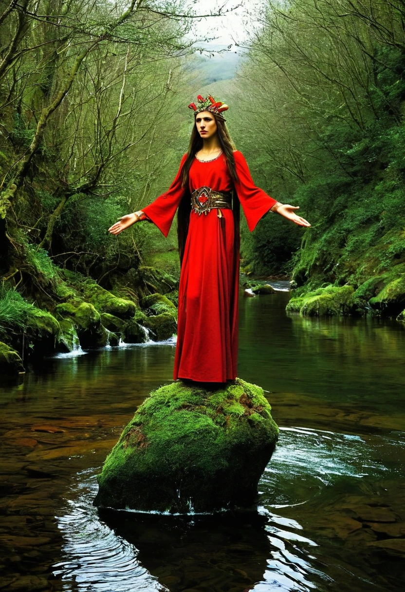 The Xana is a mythological creature from Asturian folklore, typically depicted as a beautiful and seductive female spirit associated with bodies of water, particularly rivers and streams. Xanas are believed to have the ability to grant wishes or bestow blessings upon those who treat them kindly, but they can also be mischievous or vengeful towards those who offend or mistreat them. They are an integral part of Asturian mythology and are often portrayed as elusive and mysterious beings.