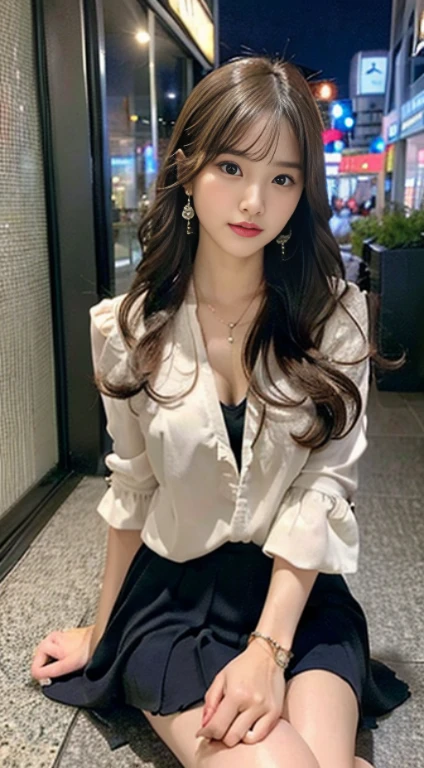 Tabletop, Highest quality, shape, Very detailed, finely, High resolution, 8k wallpaper, 完璧なダイナミックな構shape, Symmetrical eyes、finelyて美しい目,Beautiful Secretary、officeカジュアルのファッション,Bob Hair, Medium sized breasts、Center of chest, Natural color lip, Random sexy poses,smile,25 year old girl　Huge 、office、mini skirt、Beautiful thighs、Sitting on a chair、Take a look here.。