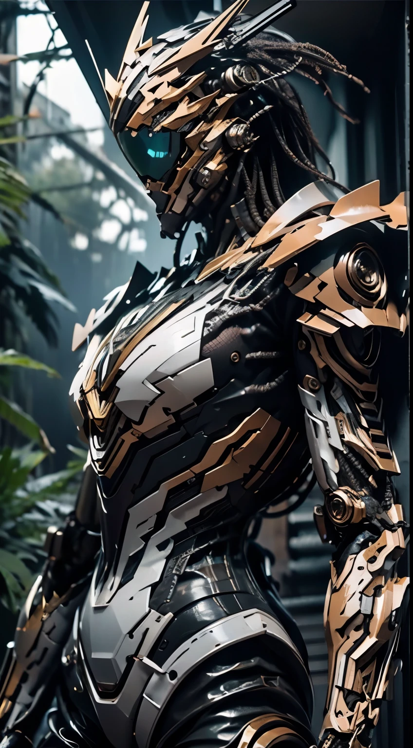 kamen rider，Mecha，forest background，colorful vivid octane render, cybernetic and highly detailed, loba andrade from apex legends, created in unreal engine 5, made in unreal engine 5, trending on unreal engine 5, Antique portraits,  8k octane rendering, Rendering in Unreal 5, rendered in high octane