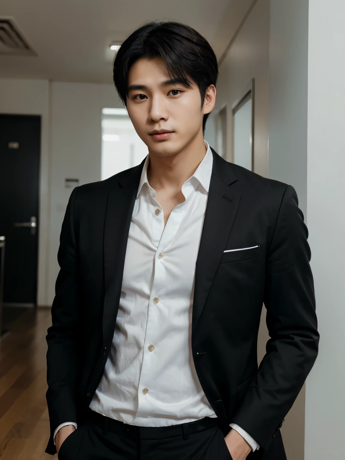 "Xiao Zhan's whole body is full of charming personality and charming eyes, Perfect lighting and composition,Bring out what makes him unique."