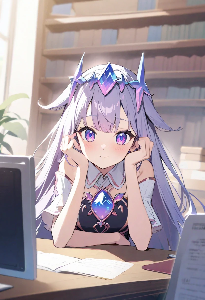ancient stone jewelry/(Holographic live broadcast/),People focus on studying in library