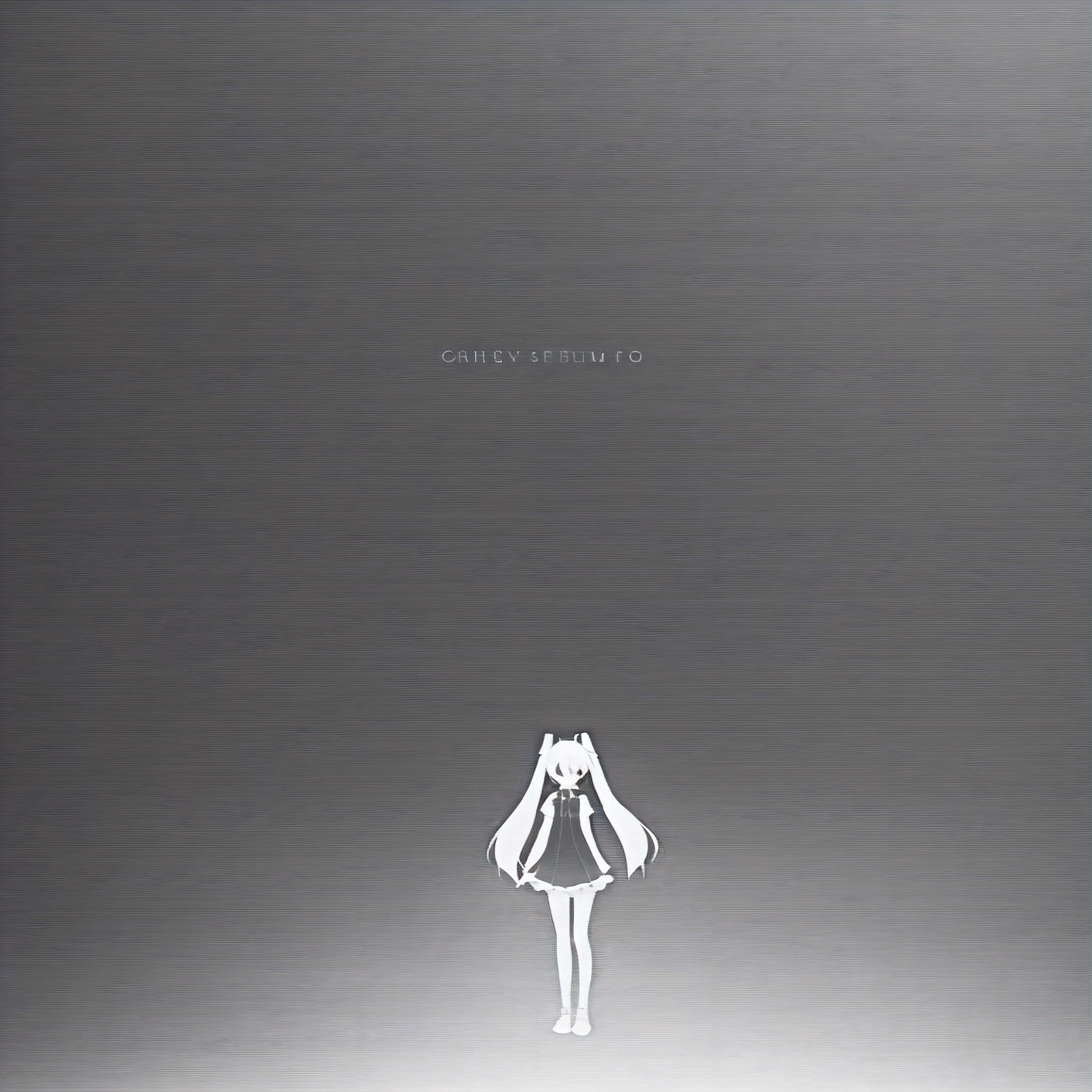 (masterpiece, highest quality:1.2), High resolution, grayscale, monochrome, 1 girl, alone, smile, hatsune miku, Are standing, background white, right in front of you, whole body