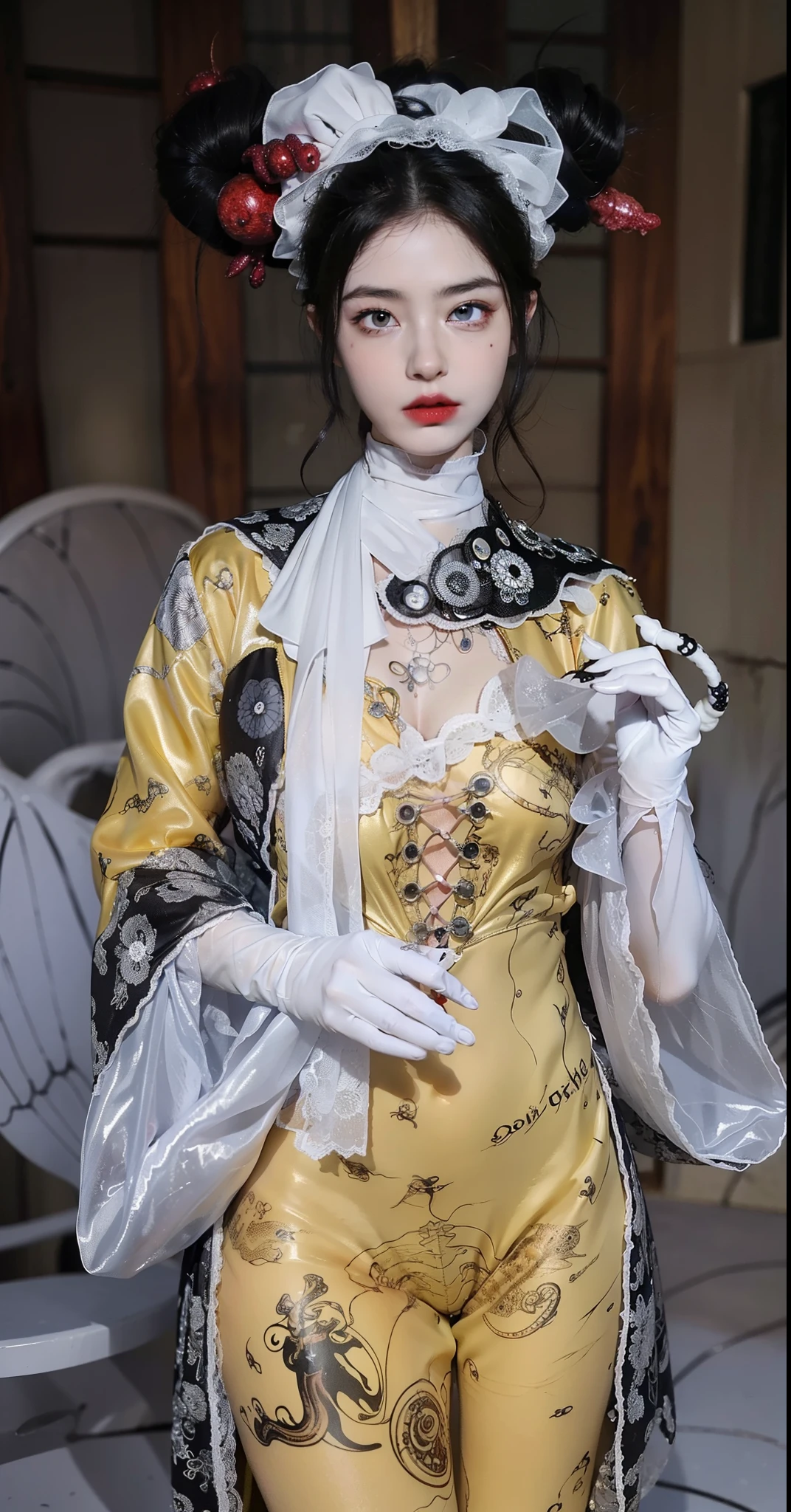 Detailed image quality,pandora witch,wing, Succubus主题,堕落Angel,Excellent,scary,secret horror,tentacle,have eyes,uncanny valley effect,little beast blood moon,skeleton,vampire,Hellfire,dark queen,Angel,Succubus,glossy pantyhose,Wear white gloves,five fingers,Finger repair