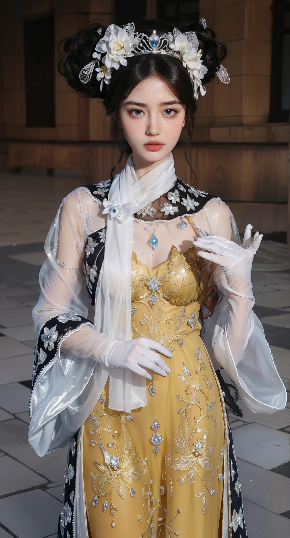 Royal sister,exquisite eyes,Frozen queen,put the crown on your head,Detailed facial expressions body,tall figure,Gorgeous,Leg length,4k,HD,Sensual,translucent lace,白皙plump figure,pretty face,Little cherry mouth,beautiful and delicious(3D royal sister),plump figure,gloss gel coat,Queen in luxurious dress,Crystal Gem Crown,crystal underwear,white gloves,beautiful face,Five fingers neatly arranged