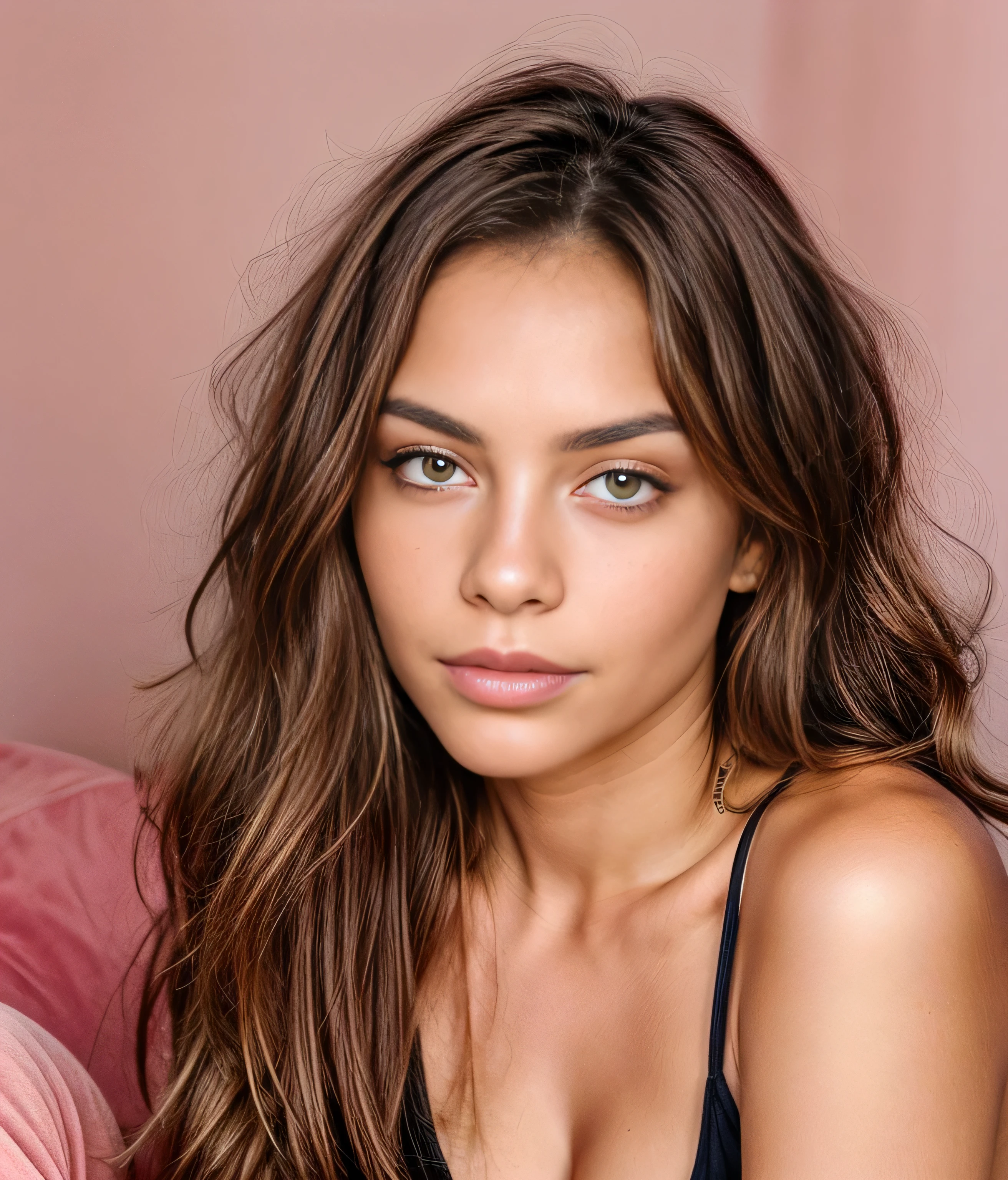Una hermosa joven blanca, cabello oscuro y liso, light brown eyes, sus labios deben ser carnosos y atractivos con un tinte rosado natural, Foto del Instagram (piel texturizada, poros de la piel:1.1), (moles:0.8), piel imperfecta, cara perfecta. Toma de cuerpo completo. falda desordenada