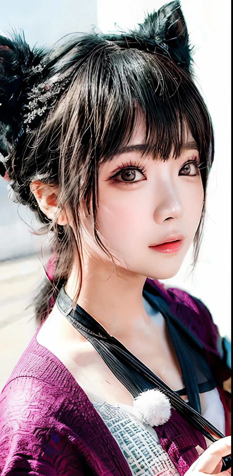 Create a beautiful Korean girl look with natural makeup，attract the audience