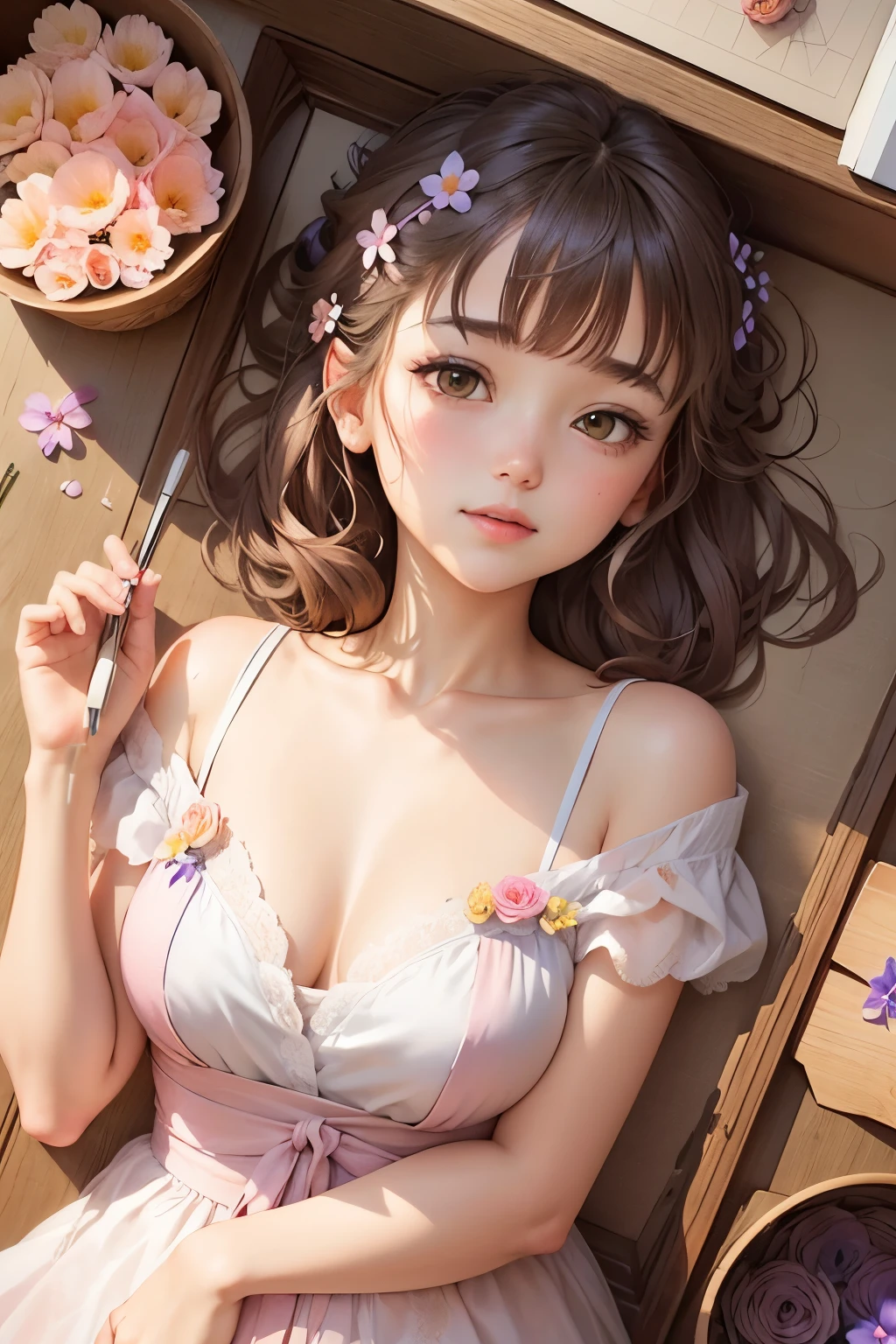 Gal NTR Color Cherry blossoms scattering flower field Panties Small Cute Surrounded by flowers Sheer underwear
