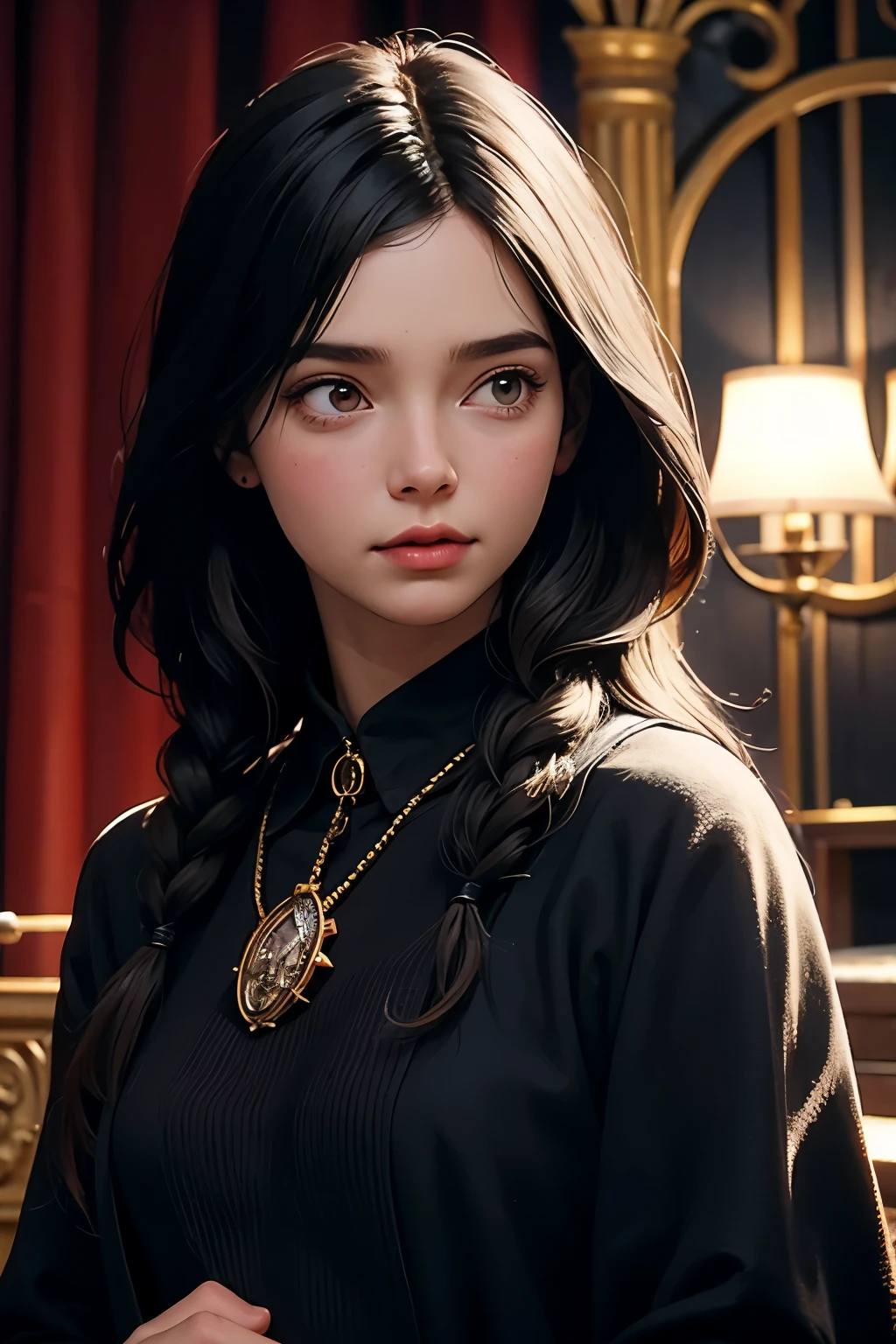 gorgeous black haired witch