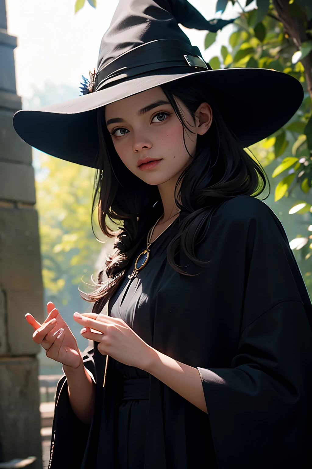 gorgeous black haired witch