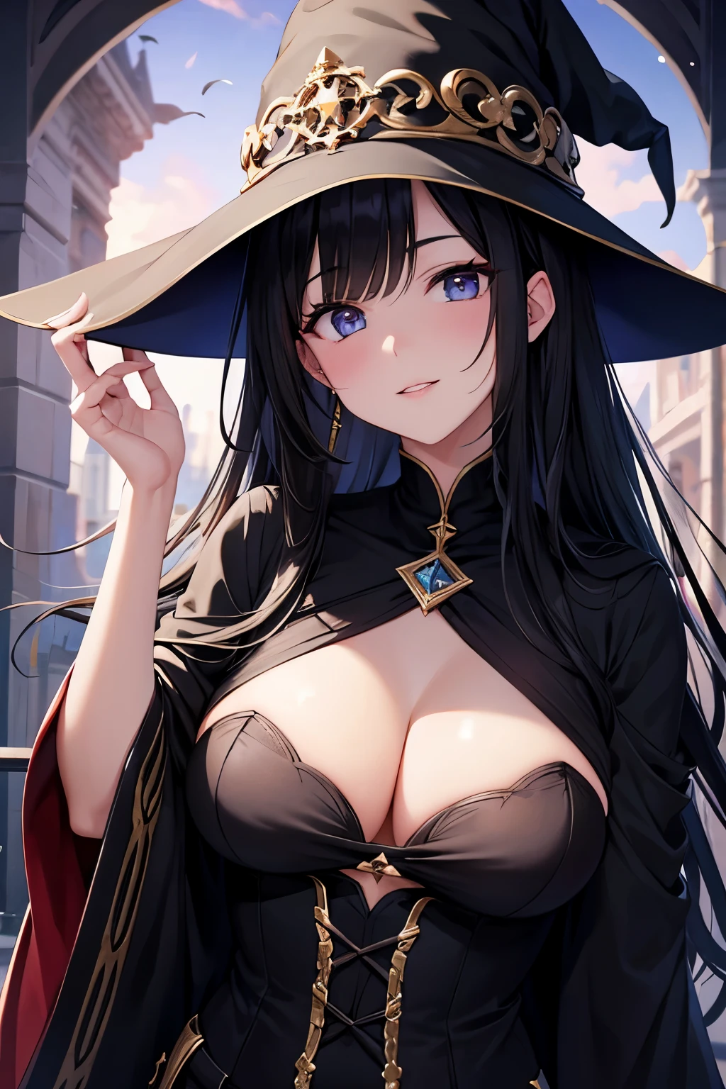gorgeous black haired witch