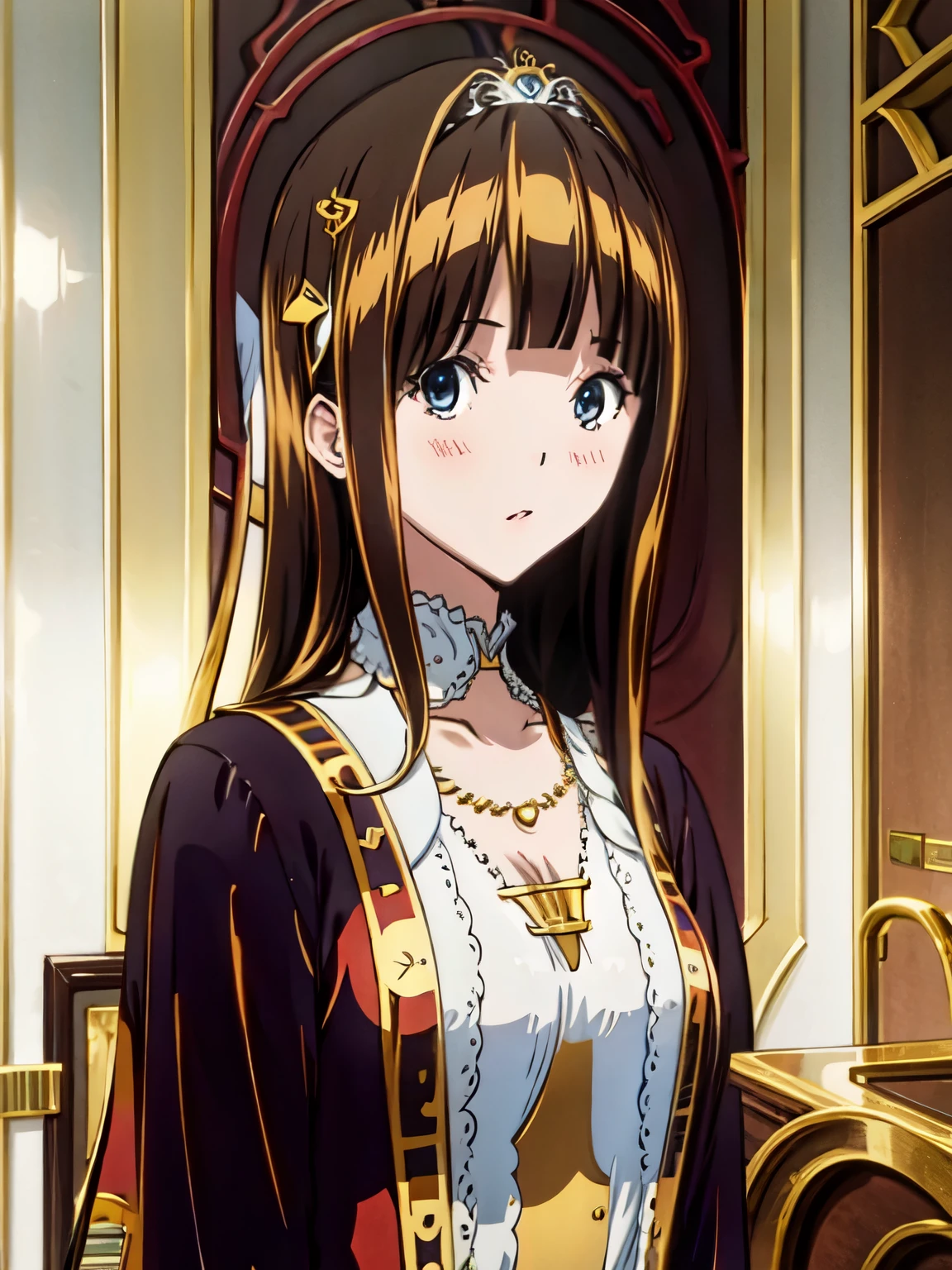 very long hair，（（（Eyes are very delicate）））（（（hair accessories））），necklace，Ya Dou wears a white transparent sexy silk dress， ((skin glowing))The room is filled with Chinese New Year decorations（（（masterpiece）））， （（best quality））， （（intricate details））， （（Surreal））（8k）