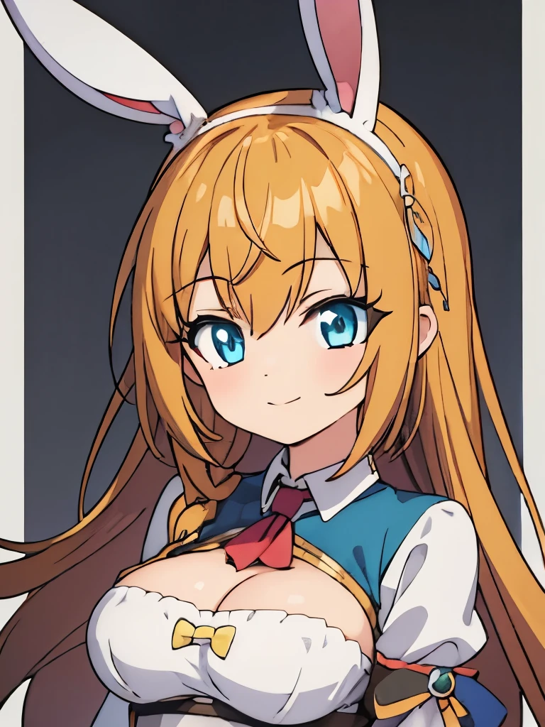 ((muste piece)), ((best quality)), (Super detailed), anime style etc., pretty girl, 1 girl, solo, ((beautiful eyes)), shy smile, small breast, bunny girl00