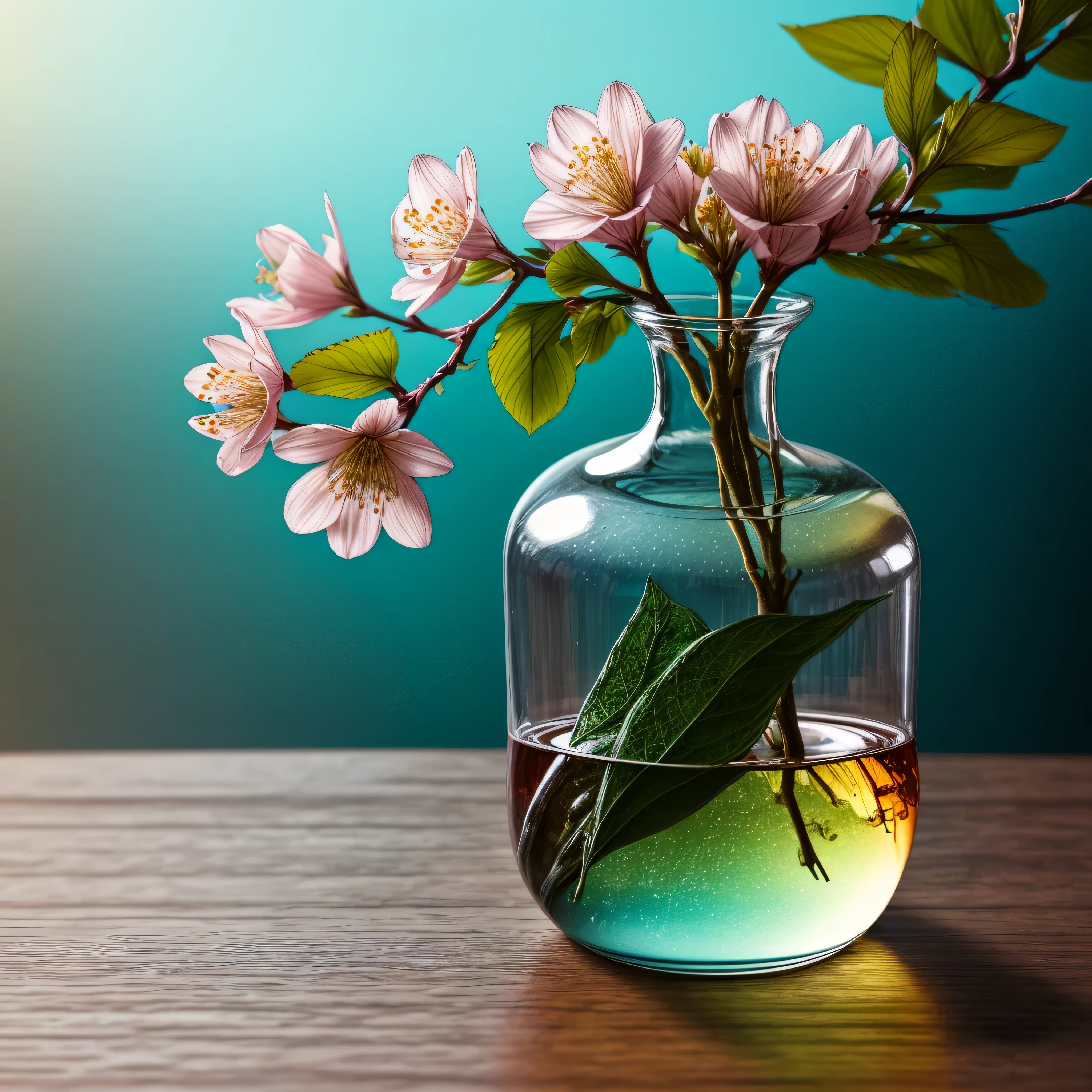 sakura tree in a bottle, fluffy, realistic, atmospheric light refraction, by lee jeffries nikon d850 film stock photograph 4 kodak portra 400 camera f1.6 lens rich colors hyper realistic lifelike texture dramatic lighting unreal engine trending on artstation cinestill 800, Style-Glass, reflection, varies multi etc. --v6 --s1000 --c20 --q5 --chaos100