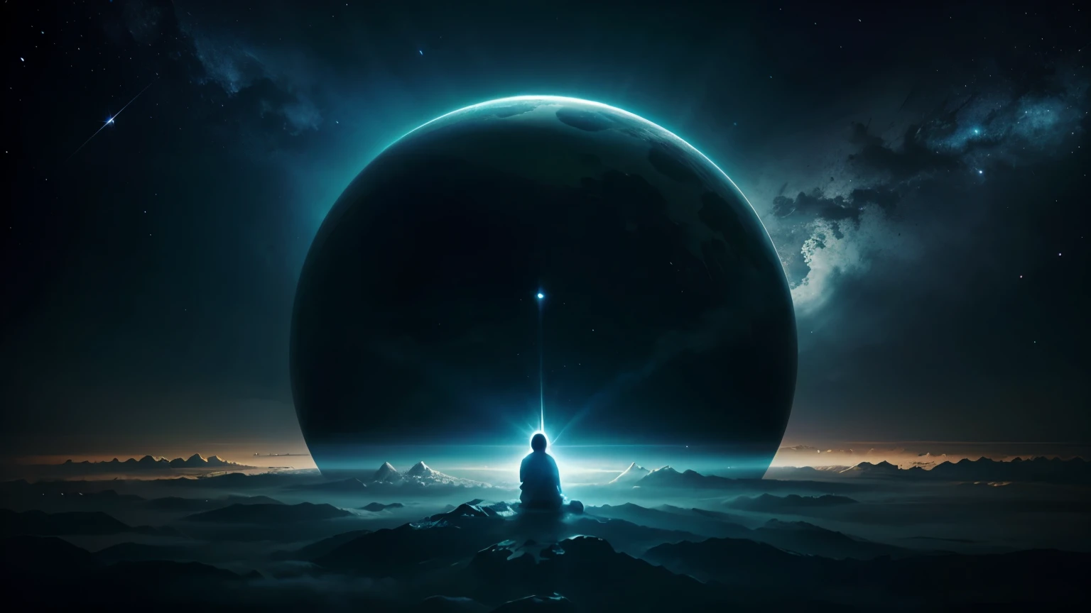 godly atmosphere in cosmos art without people