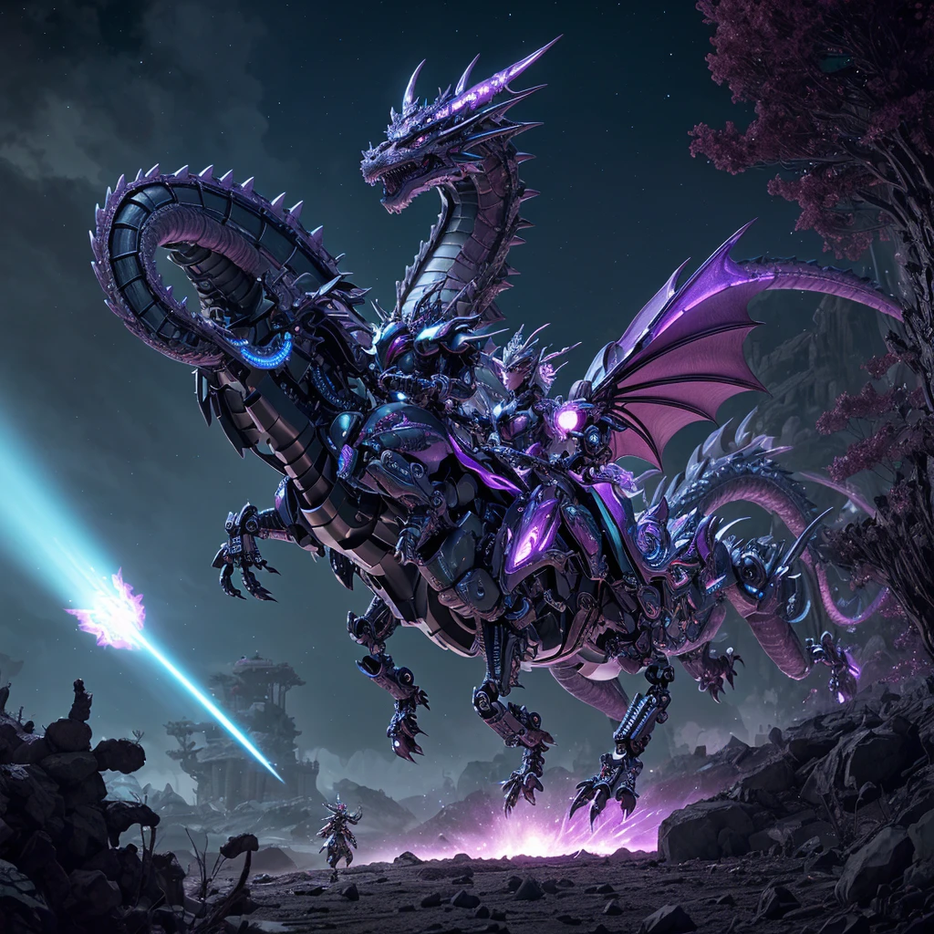 best quality,4k,highres,masterpiece:1.2,ultra-detailed,realistic:A Gundam style robot,rescuing a dragon,evil princess (Brea Larson),detailed robot design,detailed dragon scales,vibrant color scheme,action-packed scene,majestic dragon wings,heroic robot stance,robot armor shining in the sunlight,princess with a wicked smile,robot lifting dragon with ease,perfectly flowing dragon fire,battle in a lush forest,mysterious robotic technology,princess with intricate gown flowing in the wind,surrounding trees filled with life,emerging sunlight through the trees,dragon with fierce expression,robot with powerful laser beams,evil princess casting dark magic,dragon released from captivity,robot with glowing LED eyes,dragon scales sparkling,princess surrounded by a dark aura,long robotic arms with precise movements,dragon tail whipping through the air,robot with Gundam signature weapons,giant robotic feet creating earth-shattering impacts,detailed princess tiara shining,dramatic shadows and lighting effects,robot saving the day with determination,princess with a crown adorned with gems,dragon with majestic horns and spines,robot with jet thrusters propelling it forward,vivid colors highlighting the scene,magical sparkles surrounding the princess and the dragon,robot smashing through obstacles with ease,detailed robot cockpit showcasing advanced technology,dragon breathing fire in defiance,princess casting spells with gestures,robot's metallic armor reflecting its surroundings,dragon's scales with intricate patterns,detailed portrayal of emotions on the characters' faces,princess with flowing hair and a wicked grin,robotic fingers delicately carrying the dragon,princess's evil castle in the background,dragon with graceful movements,robot with imposing presence.